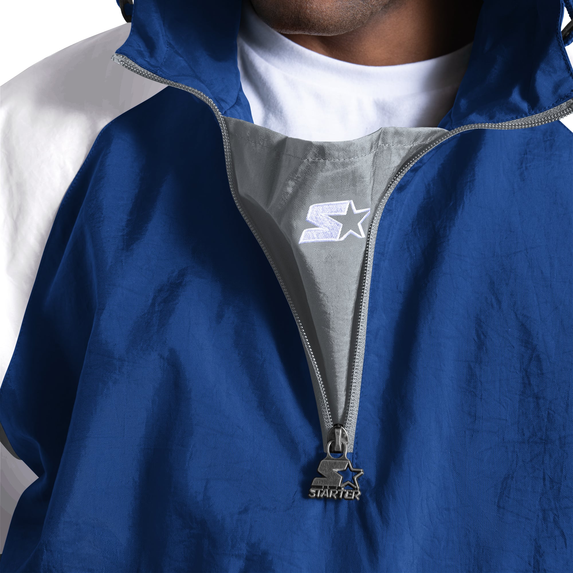 Men's Starter Royal Kentucky Wildcats Street Cut Half-Zip Jacket