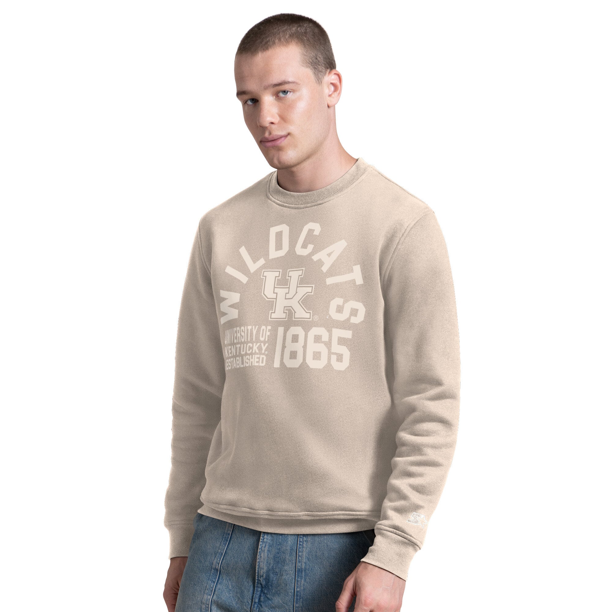 Men's Starter Tan Kentucky Wildcats Post Game Sweatshirt