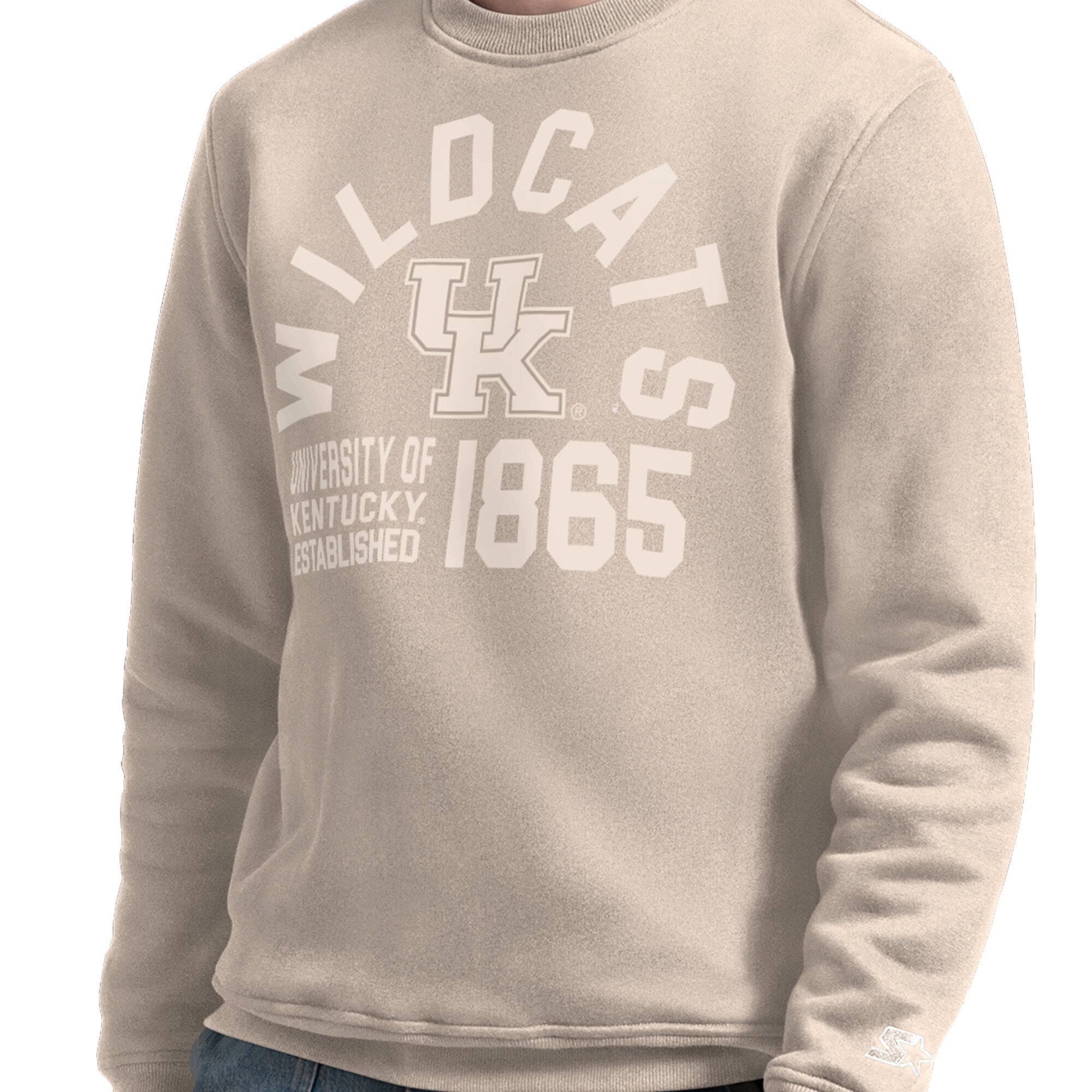 Men's Starter Tan Kentucky Wildcats Post Game Sweatshirt