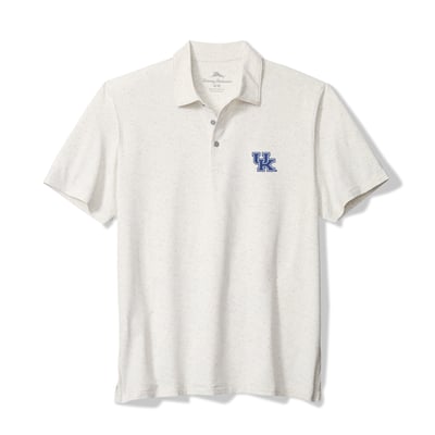 Kentucky Wildcats Tommy Bahama Palm Dunes IslandZone Polo - White