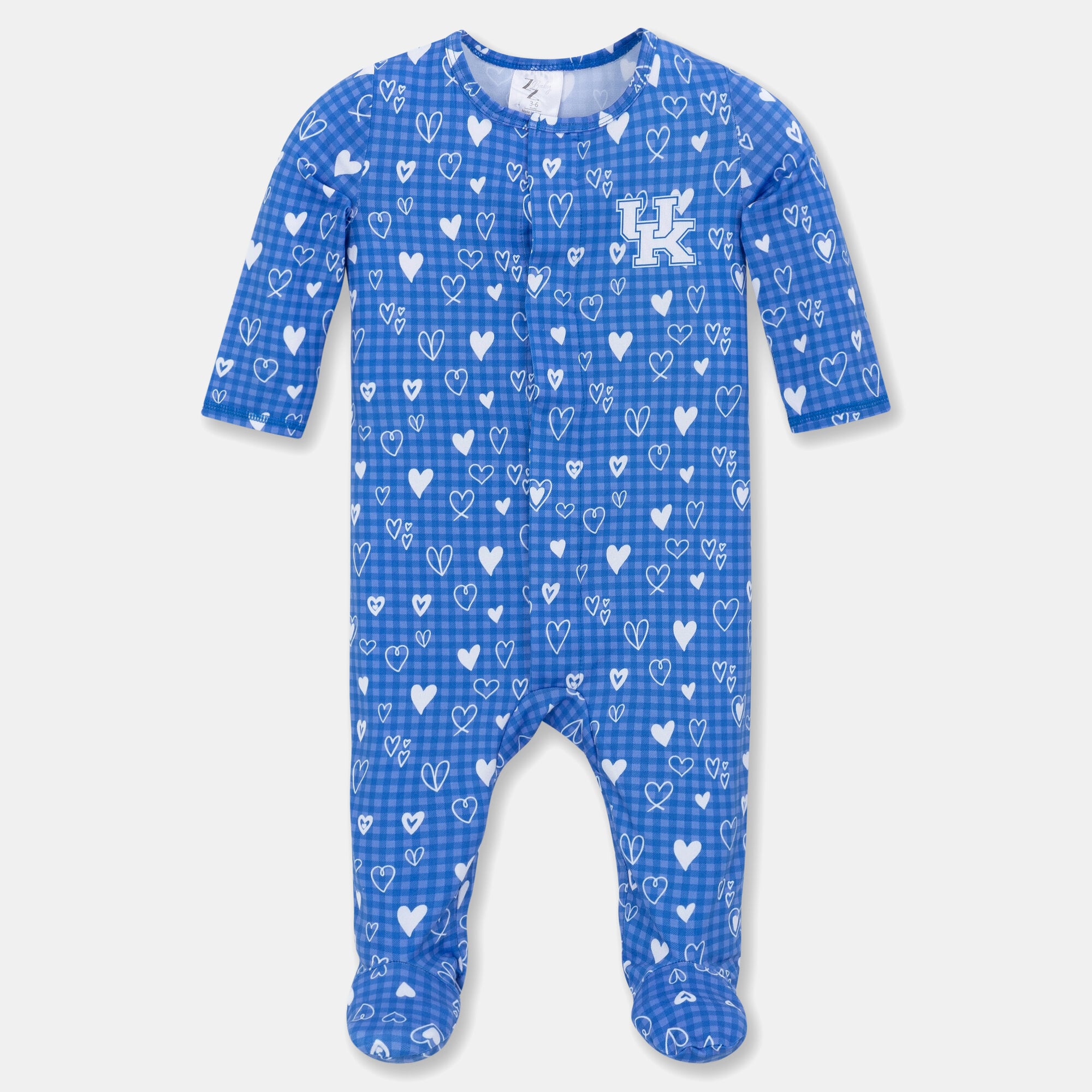 Newborn & Infant ZooZatz Royal Kentucky Wildcats Hearts Magnetic Closure Sleeper