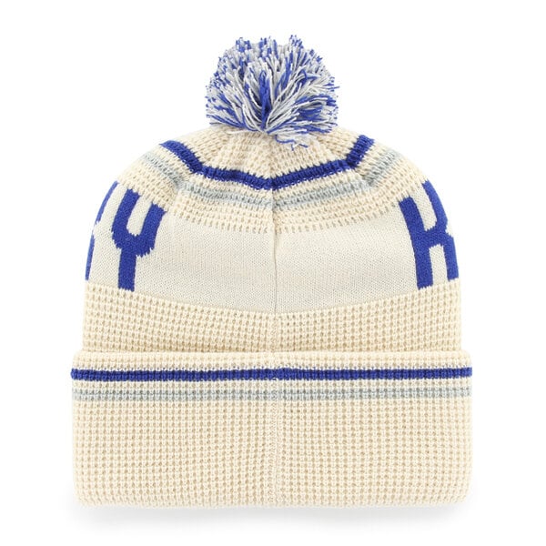 Bonnet unisexe '47 crème Kentucky Wildcats en maille gaufrée à revers avec pompon