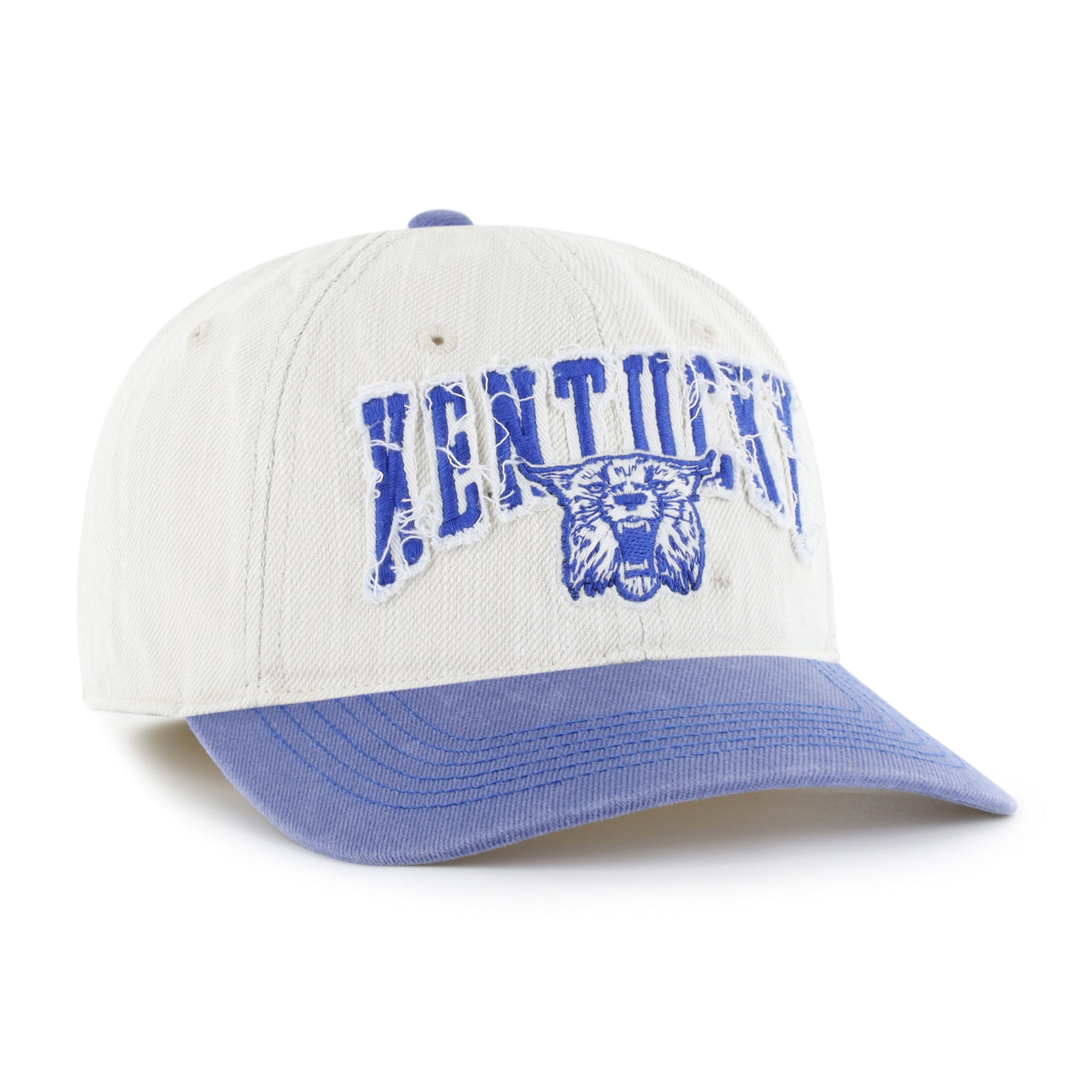 Casquette unisexe '47 Cream Kentucky Wildcats Well Worn Clean Up Stretch Fit
