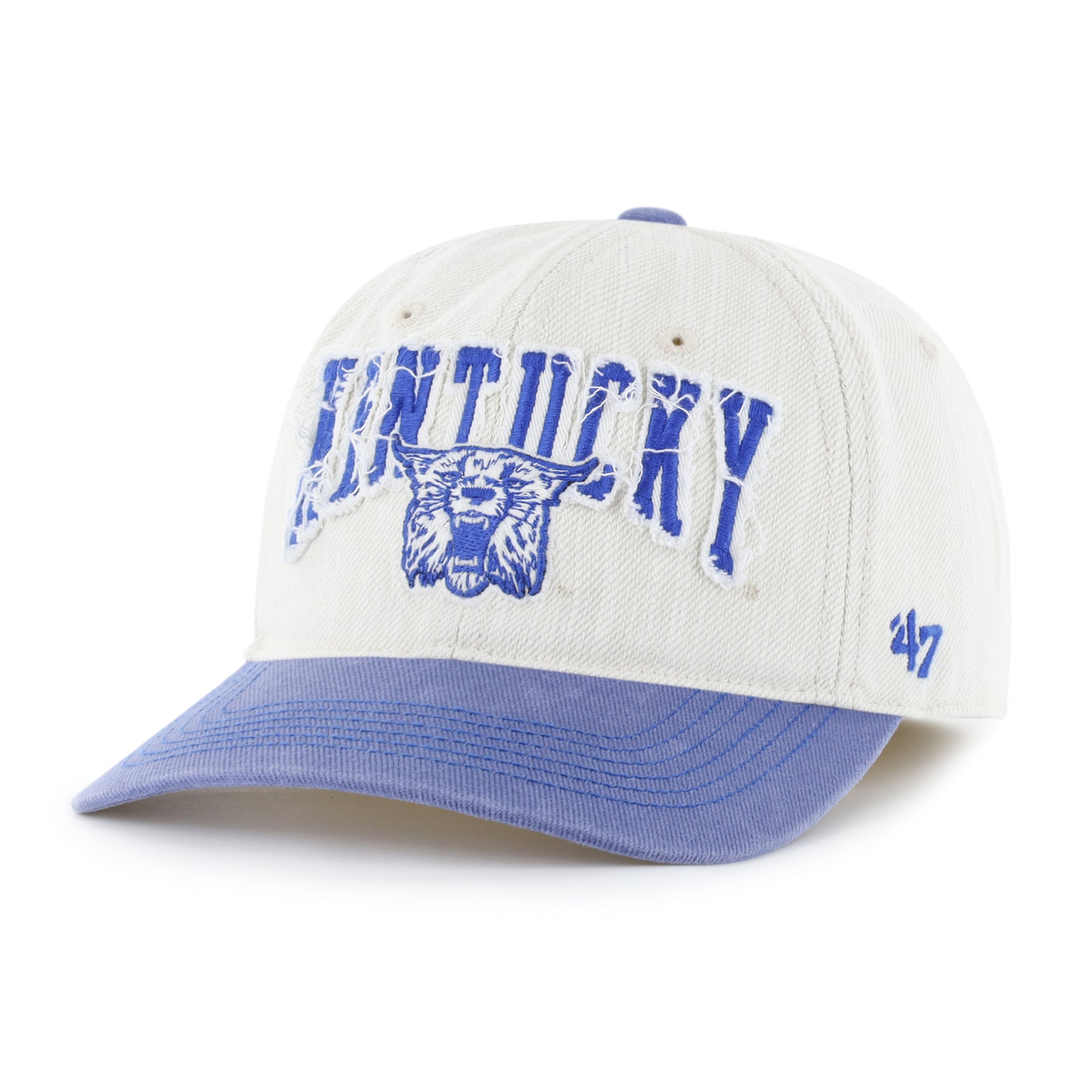 Casquette unisexe '47 Cream Kentucky Wildcats Well Worn Clean Up Stretch Fit
