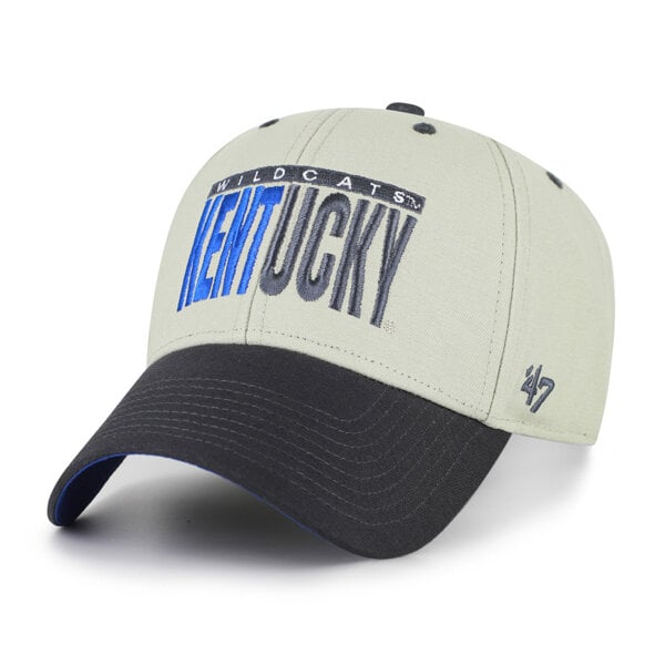 Casquette unisexe ajustable '47 grise/noire Kentucky Wildcats, inscription demi-bloc MVP