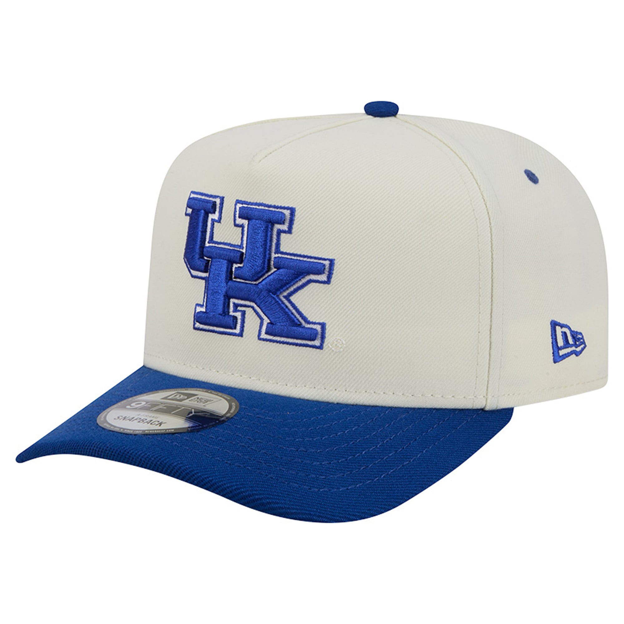 Casquette unisexe New Era 9FIFTY A-Frame blanche et bleue Kentucky Wildcats