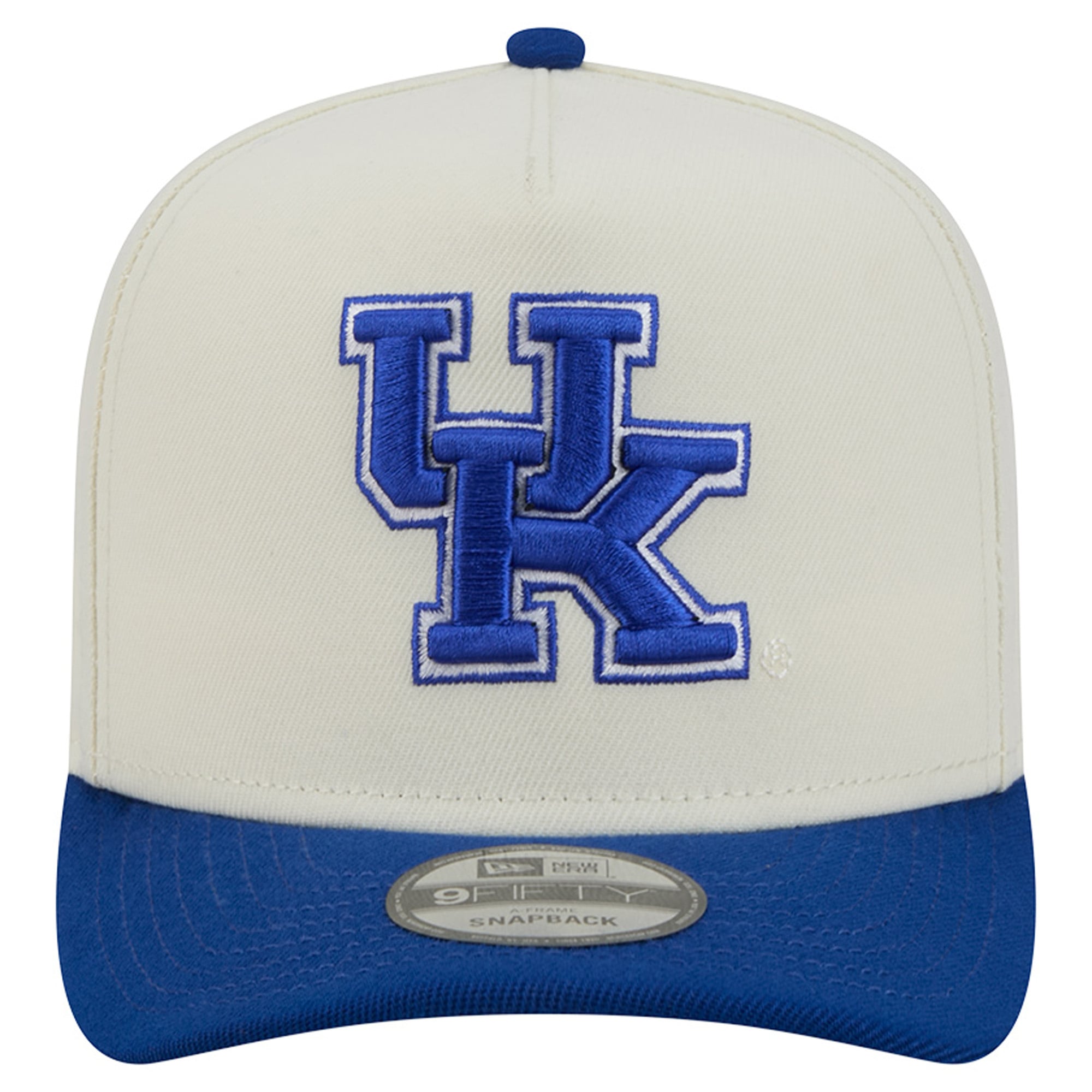 Unisex New Era White/Blue Kentucky Wildcats A-Frame 9FIFTY Snapback Hat