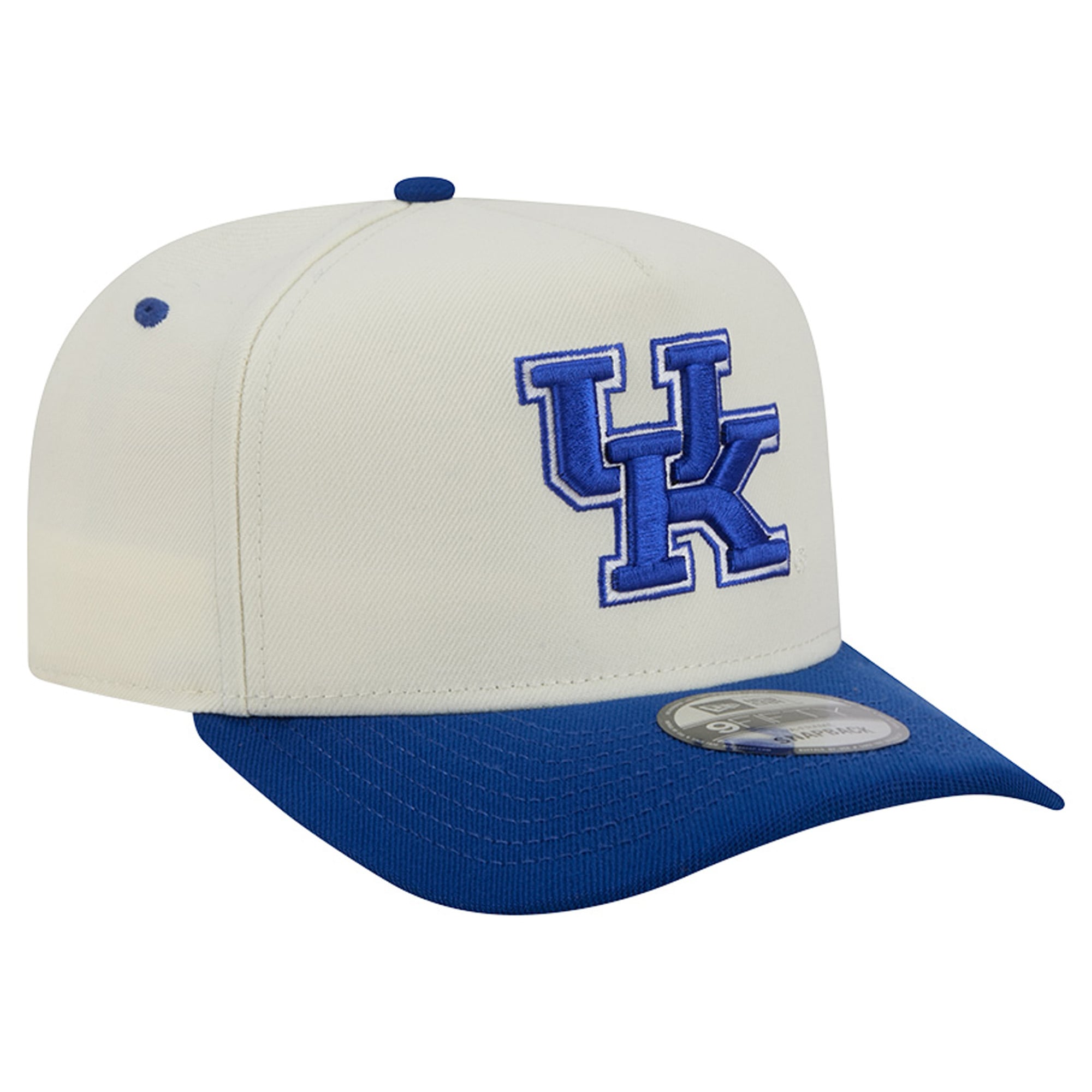 Unisex New Era White/Blue Kentucky Wildcats A-Frame 9FIFTY Snapback Hat