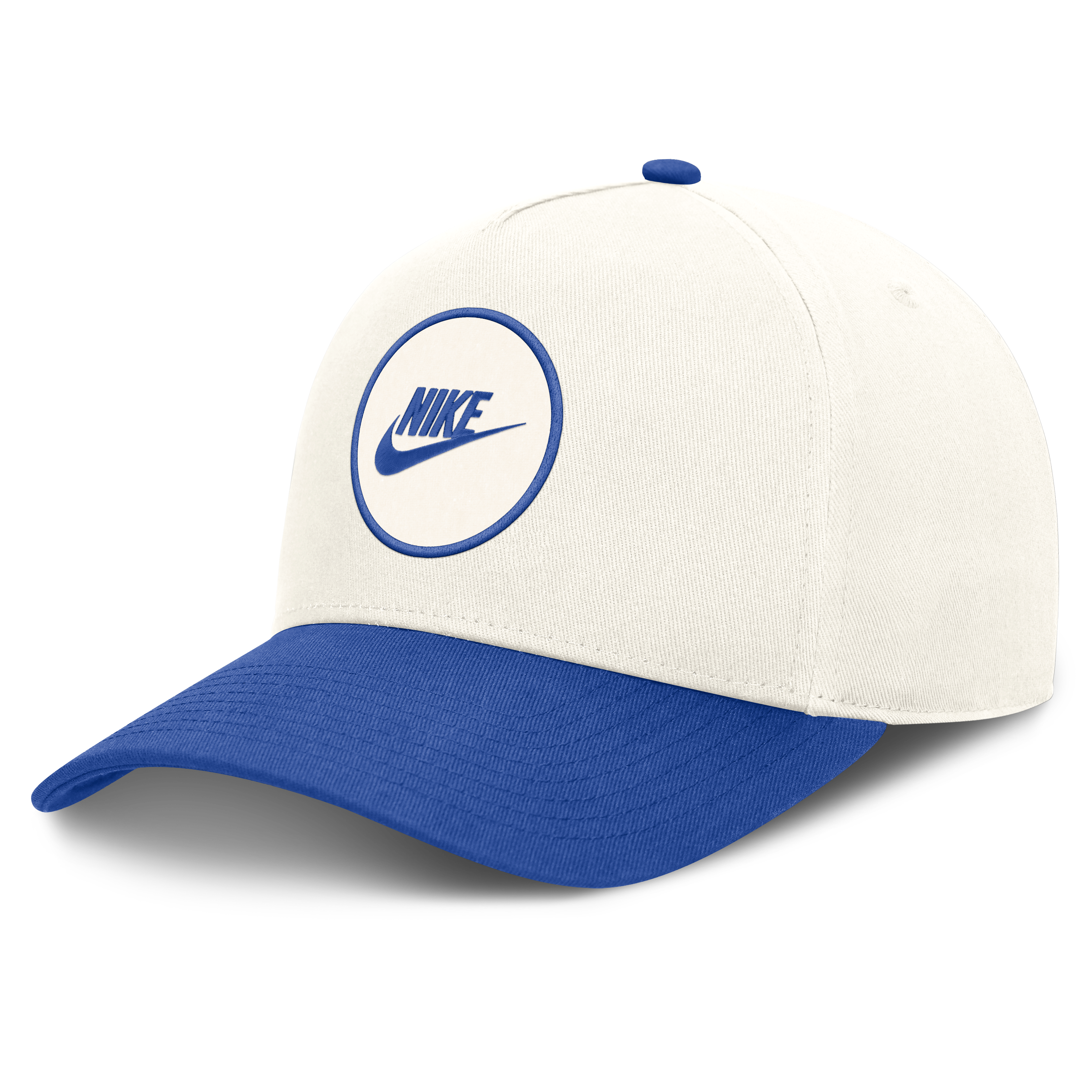 Unisex Nike White/Royal Kentucky Wildcats Rise Side Logo A-Frame Dri-FIT Adjustable Hat