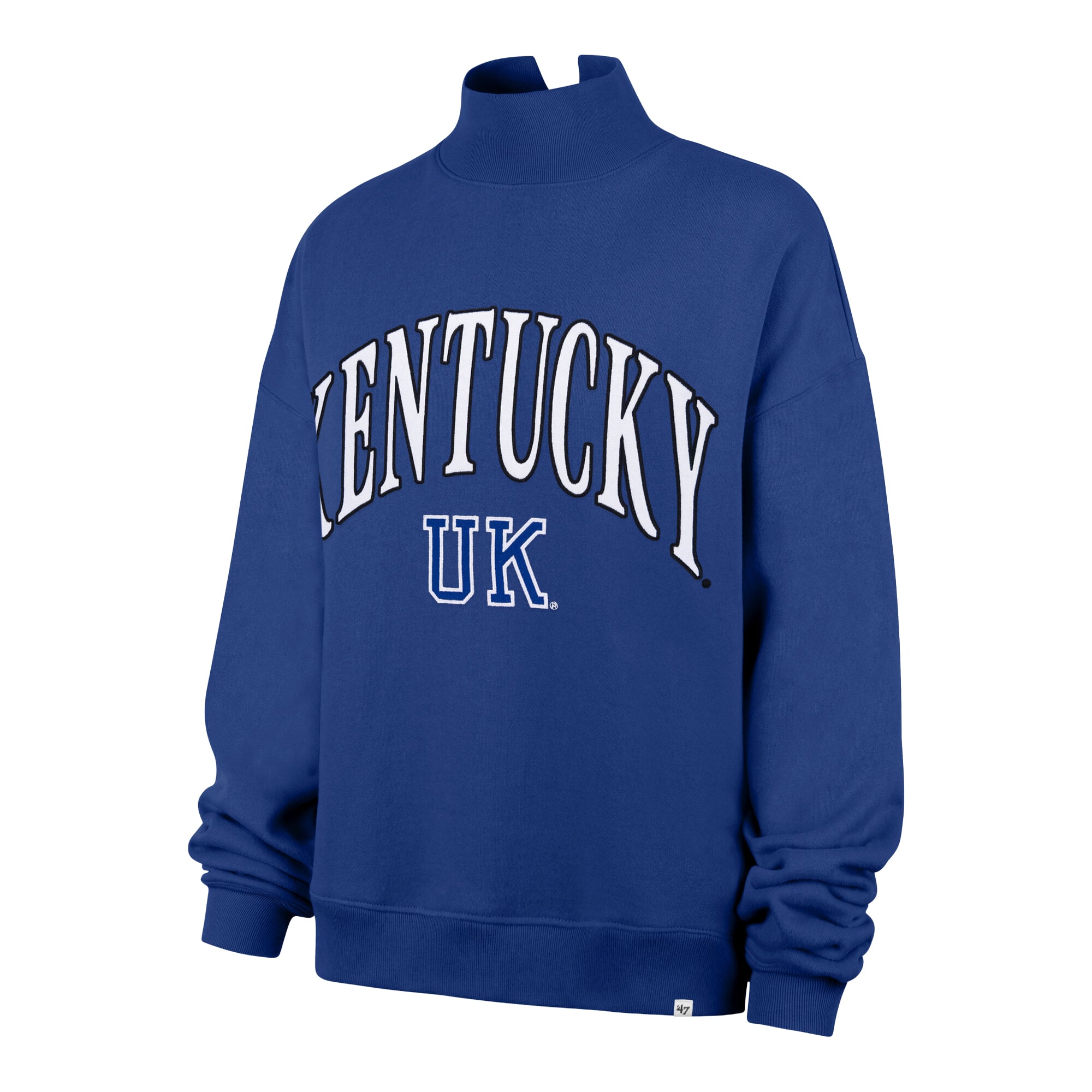 Women's '47 Royal Kentucky Wildcats Mock Neck Sweatshirt
