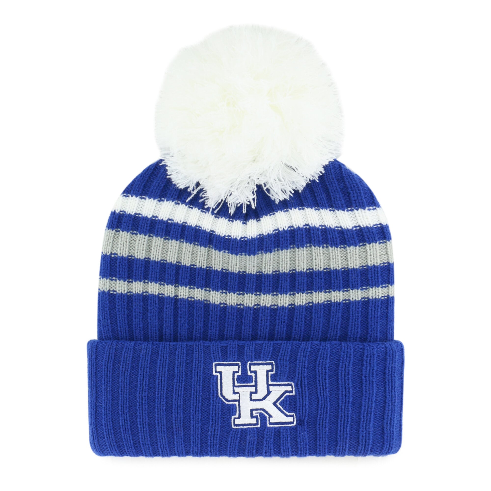Bonnet tricoté à pompon et inscription duveteuse « Royal Kentucky Wildcats » pour femme (édition spéciale 47)