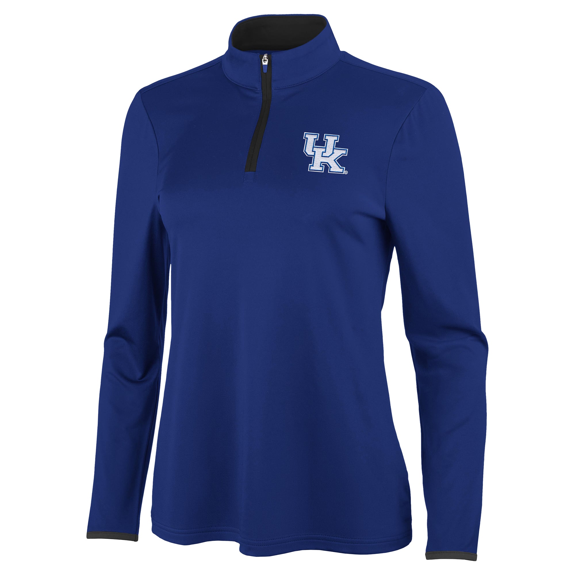 Pull à col zippé Antigua Royal/Noir Kentucky Wildcats Brink pour femme