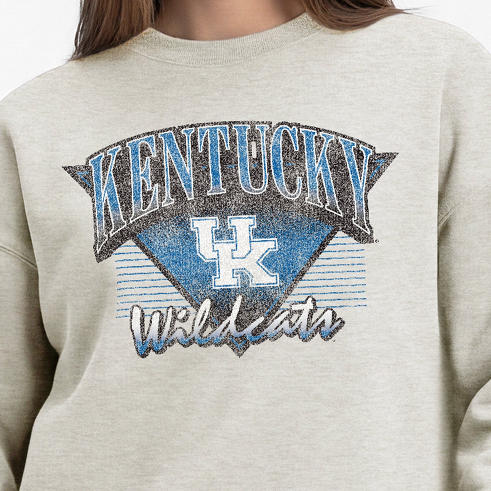 Women's Champion  Oatmeal Kentucky Wildcats All-Star Weave Sweatshirt