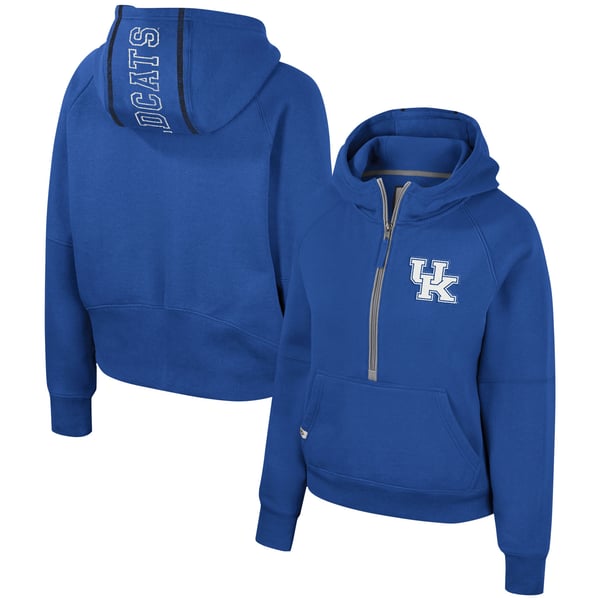 Sweat à Zip Vintage Kentucky - Taille M - Bleu - Logo Et Zip - Occasion Très Bon état