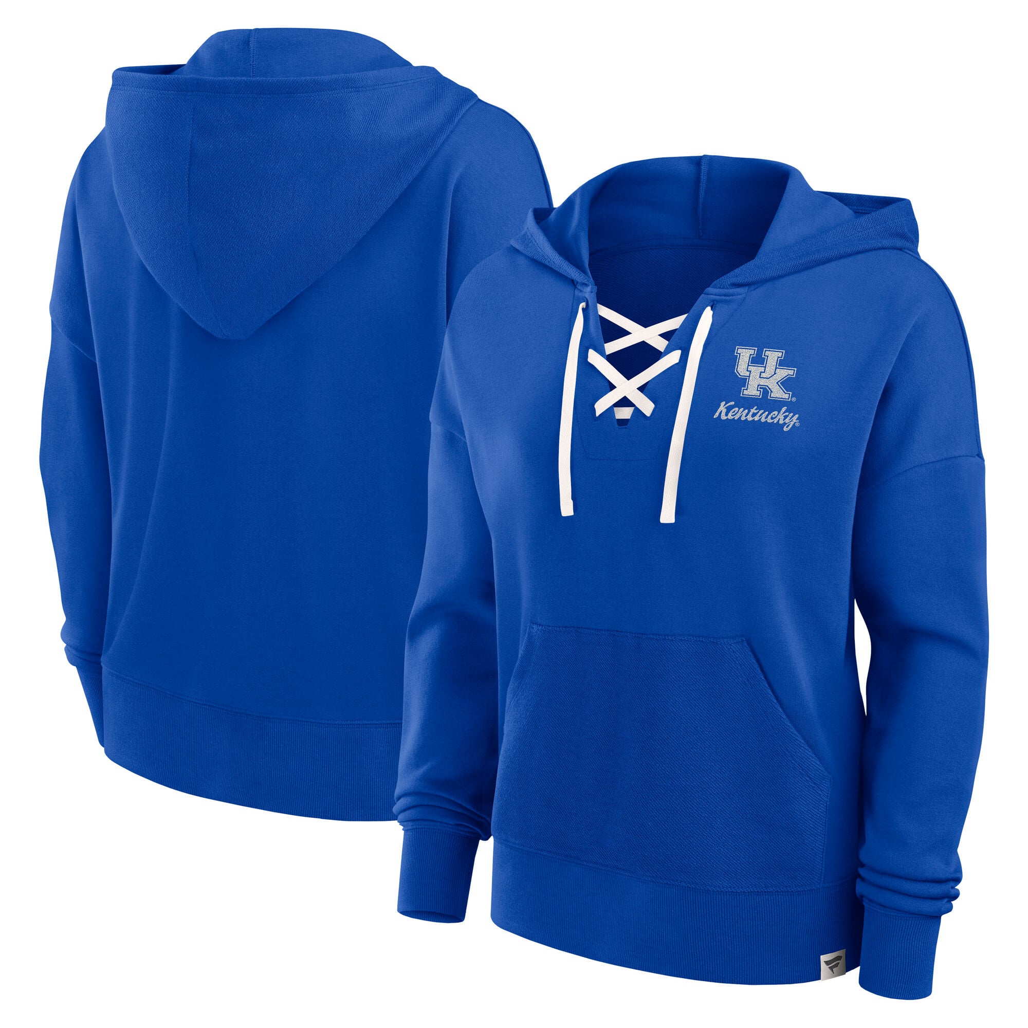 Sweat à capuche lacets Fanatics Royal Kentucky Wildcats Heritage Original Script pour femme
