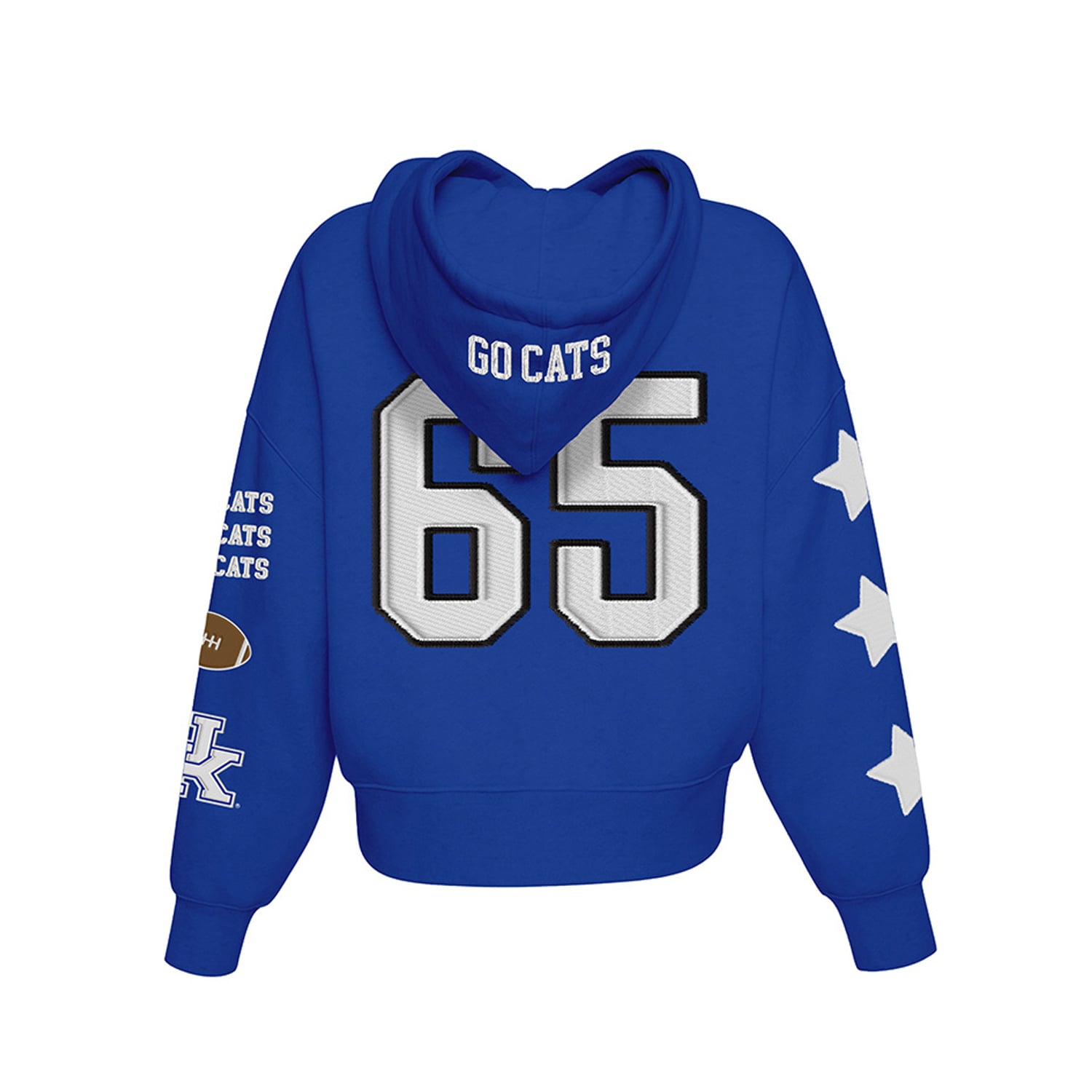 Sweat à capuche court Hype and Vice Royal Kentucky Wildcats pour femmes