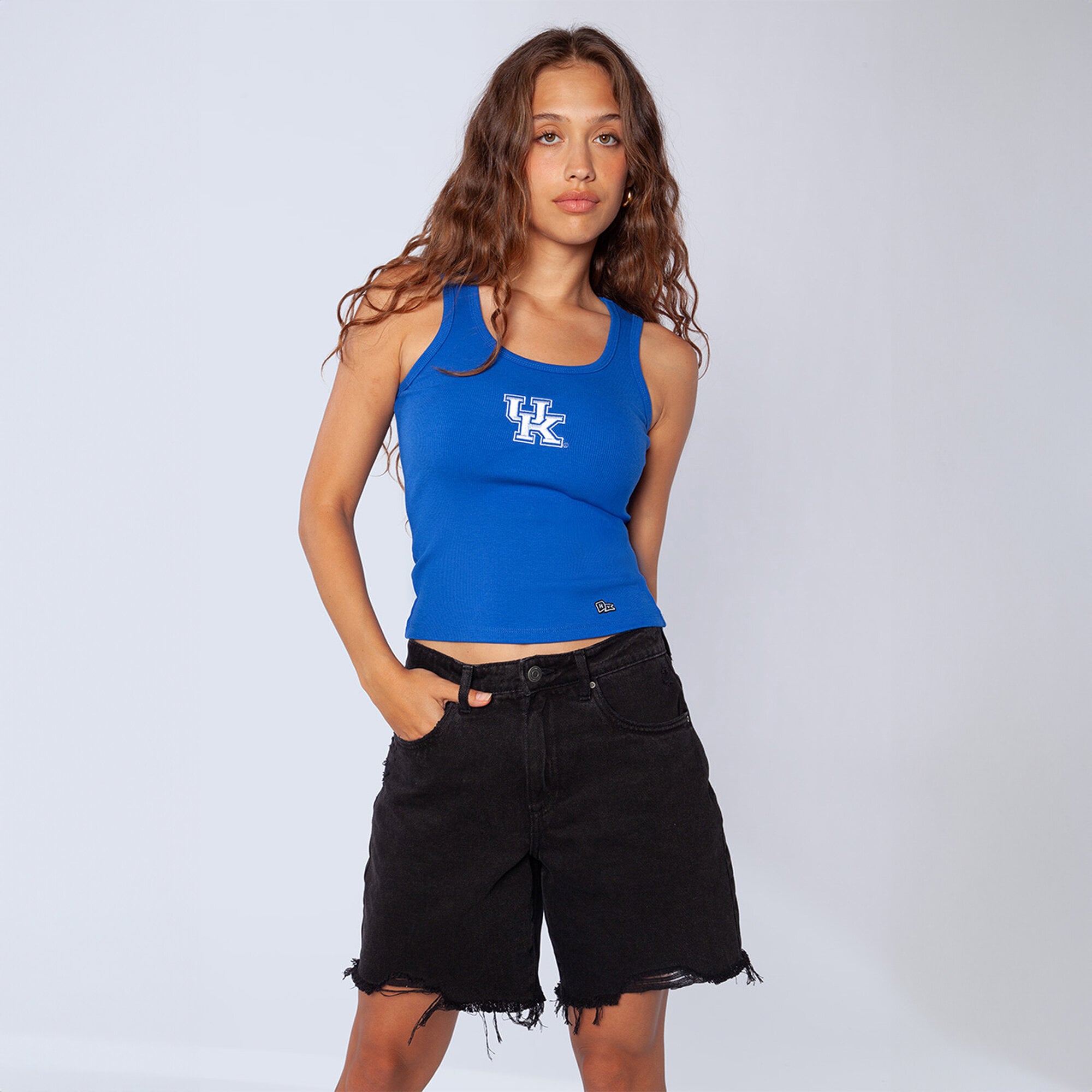 Débardeur côtelé à logo principal des Kentucky Wildcats de la marque Hype and Vice Royal pour femmes