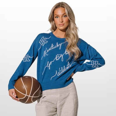 Kentucky Wildcats KadyLuxe Women's Love Letter Sweater - Blue