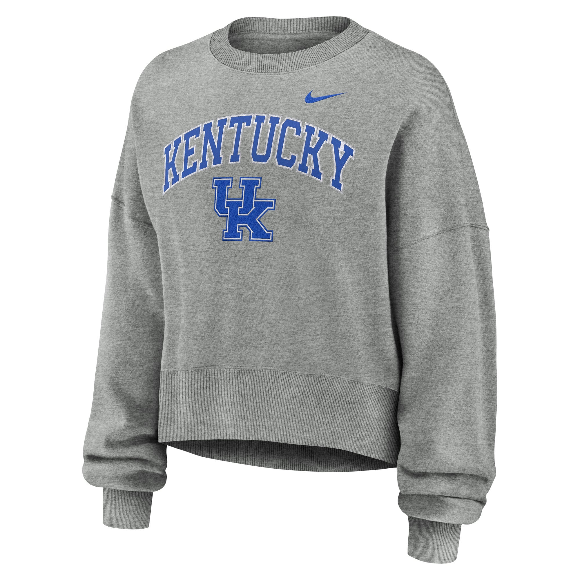 Sweat-shirt oversize Nike pour femme, gris chiné, motif arche du Phénix, Kentucky Wildcats