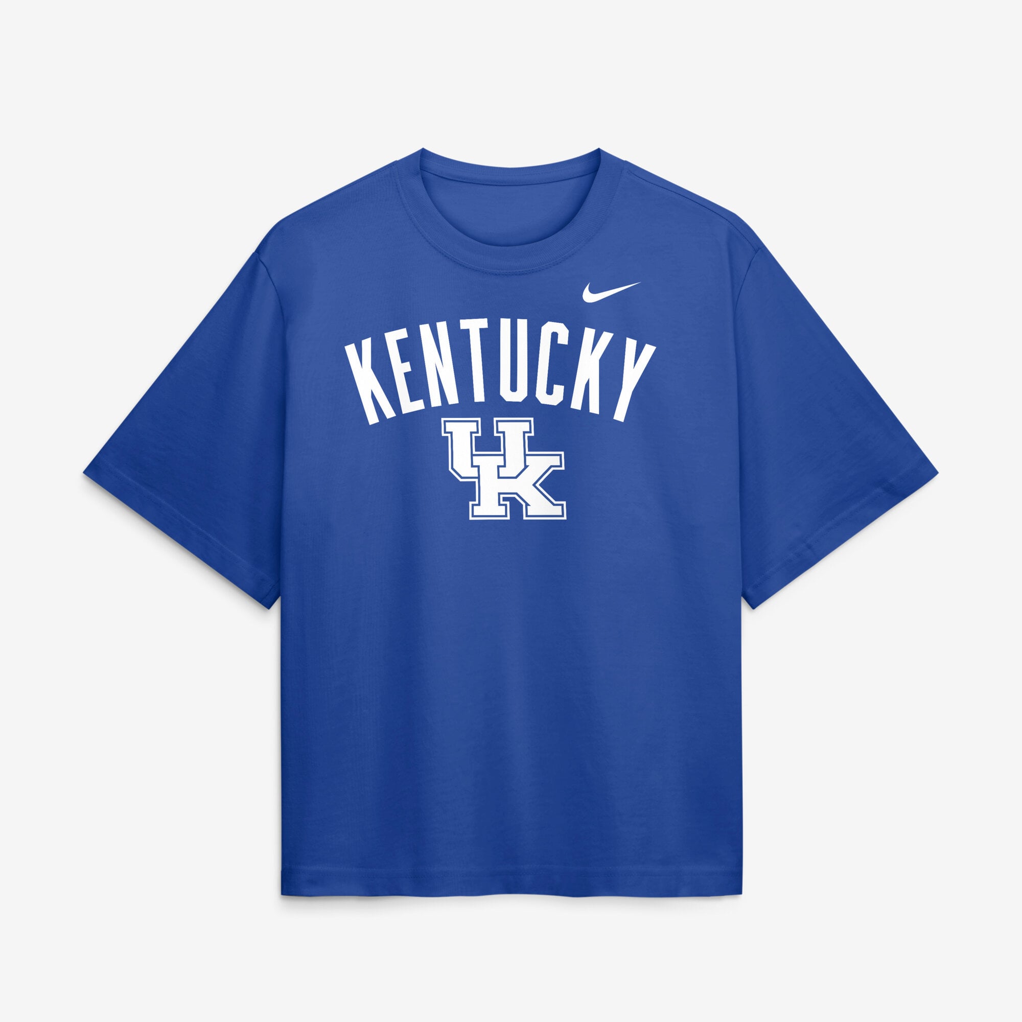 T-shirt Nike Royal Kentucky Wildcats pour femme, coupe carrée, logo en arc