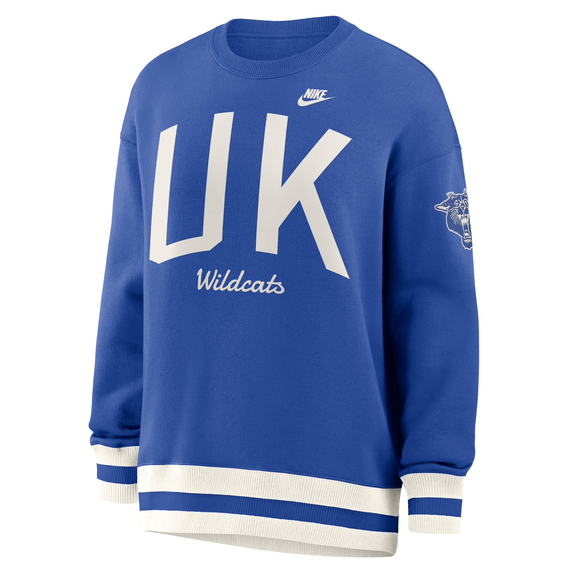 Sweat-shirt oversize Nike Royal Kentucky Wildcats Legacy Arch Phoenix pour femme