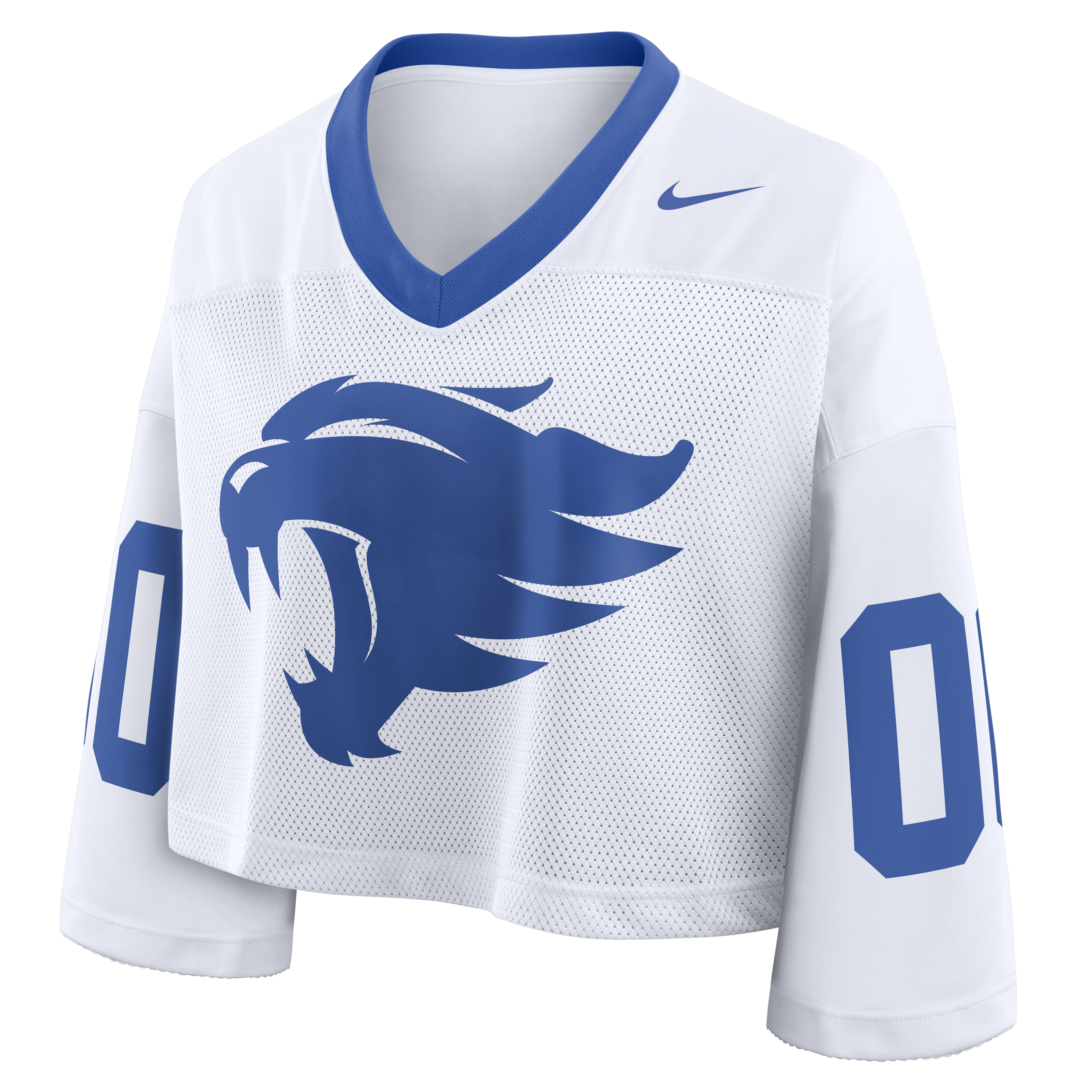 Women's Nike White Kentucky Wildcats Oversized Logo Cropped Fashion Jersey