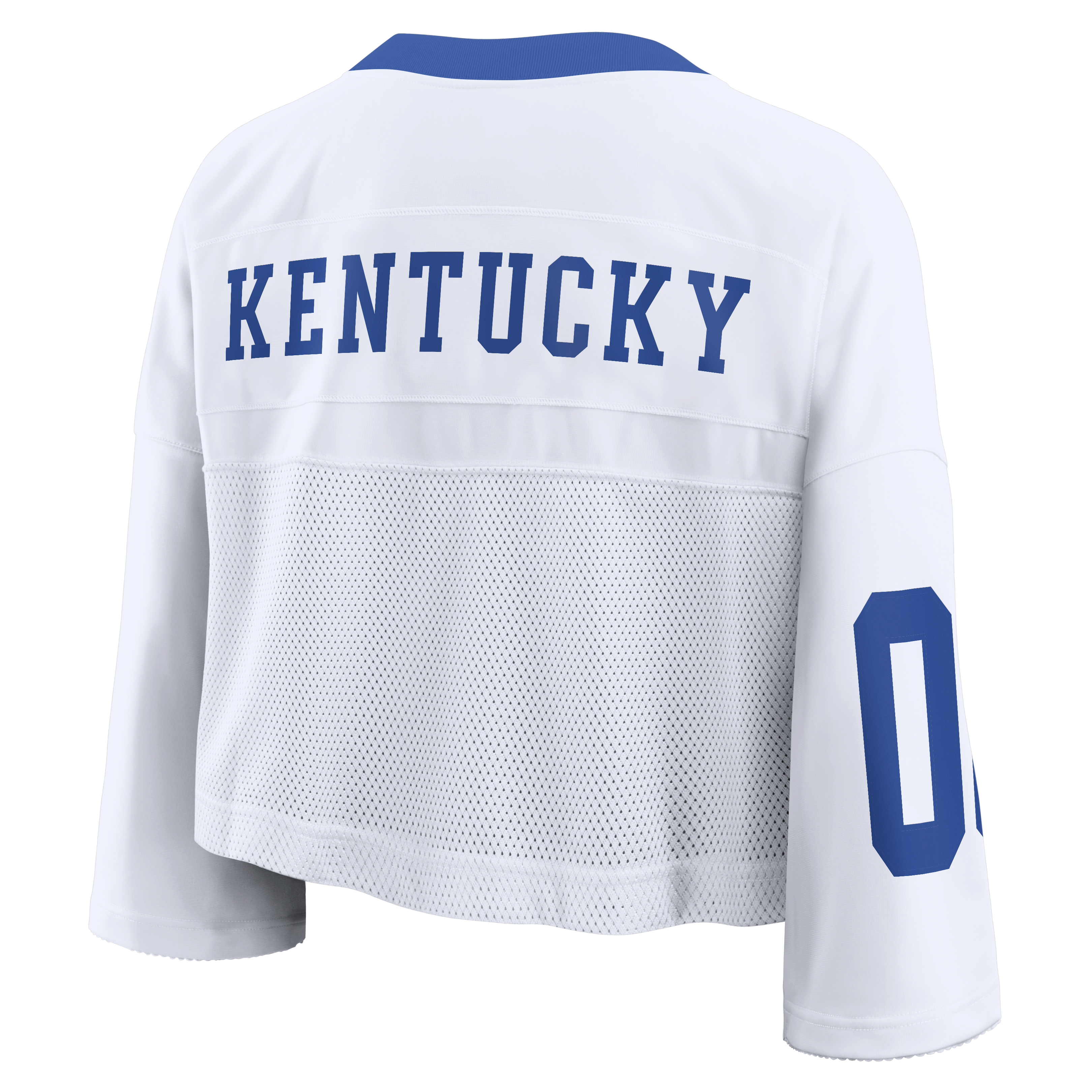 Women's Nike White Kentucky Wildcats Oversized Logo Cropped Fashion Jersey