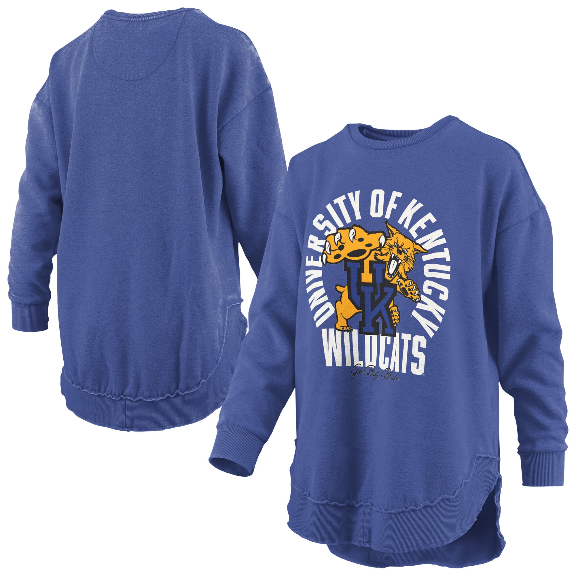 Sweat-shirt à col rond Pressbox Royal Kentucky Wildcats Blitz pour femmes