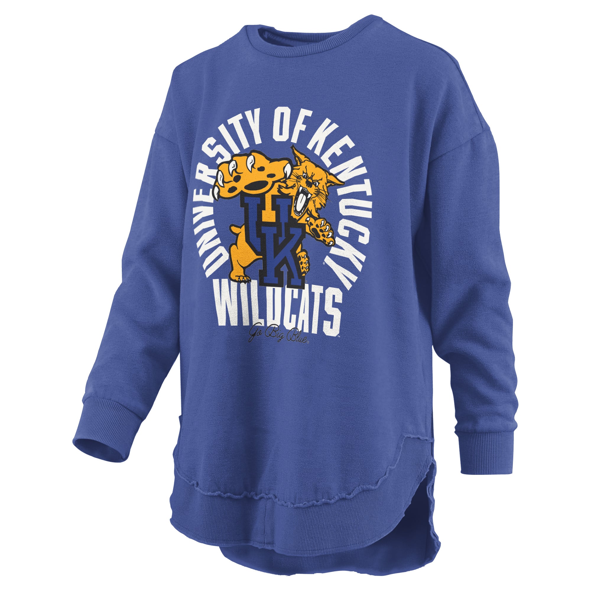Sweat-shirt à col rond Pressbox Royal Kentucky Wildcats Blitz pour femmes
