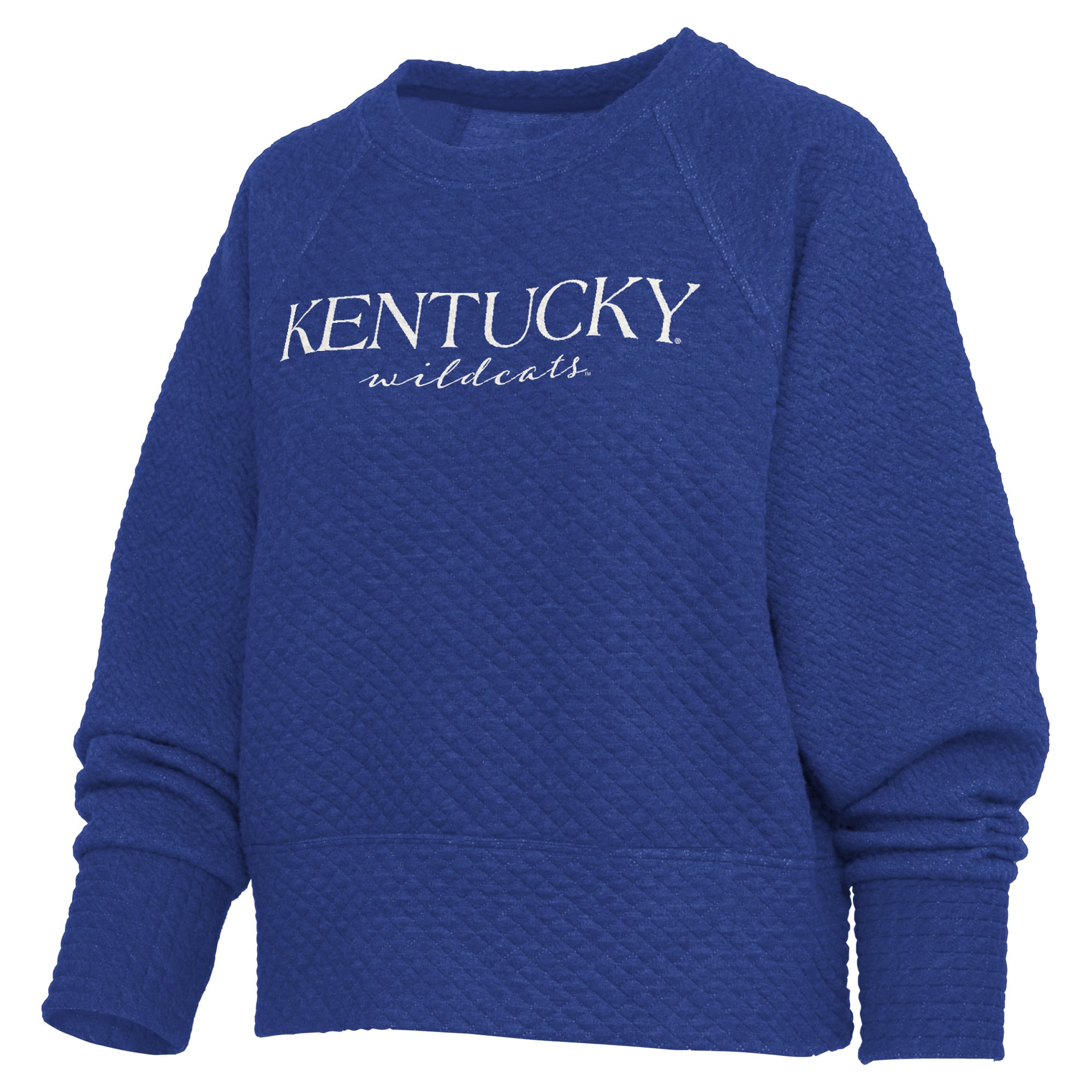Sweat-shirt matelassé Champagne Nova pour femme, Pressbox Royal Kentucky Wildcats