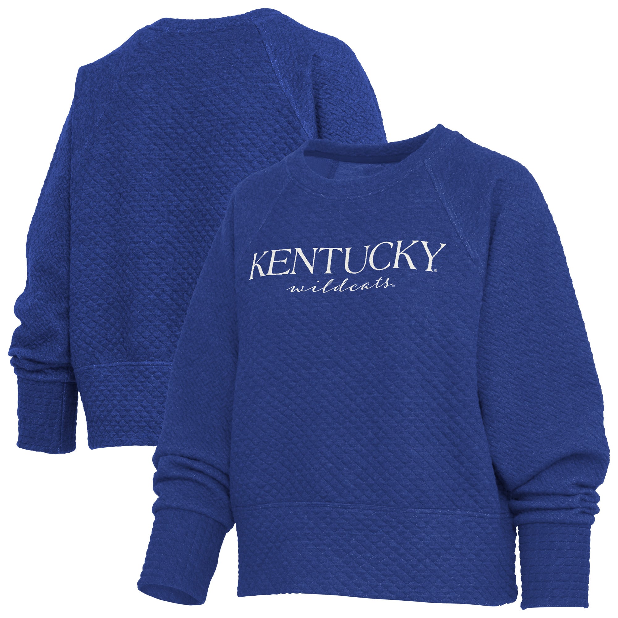 Sweat-shirt matelassé Champagne Nova pour femme, Pressbox Royal Kentucky Wildcats