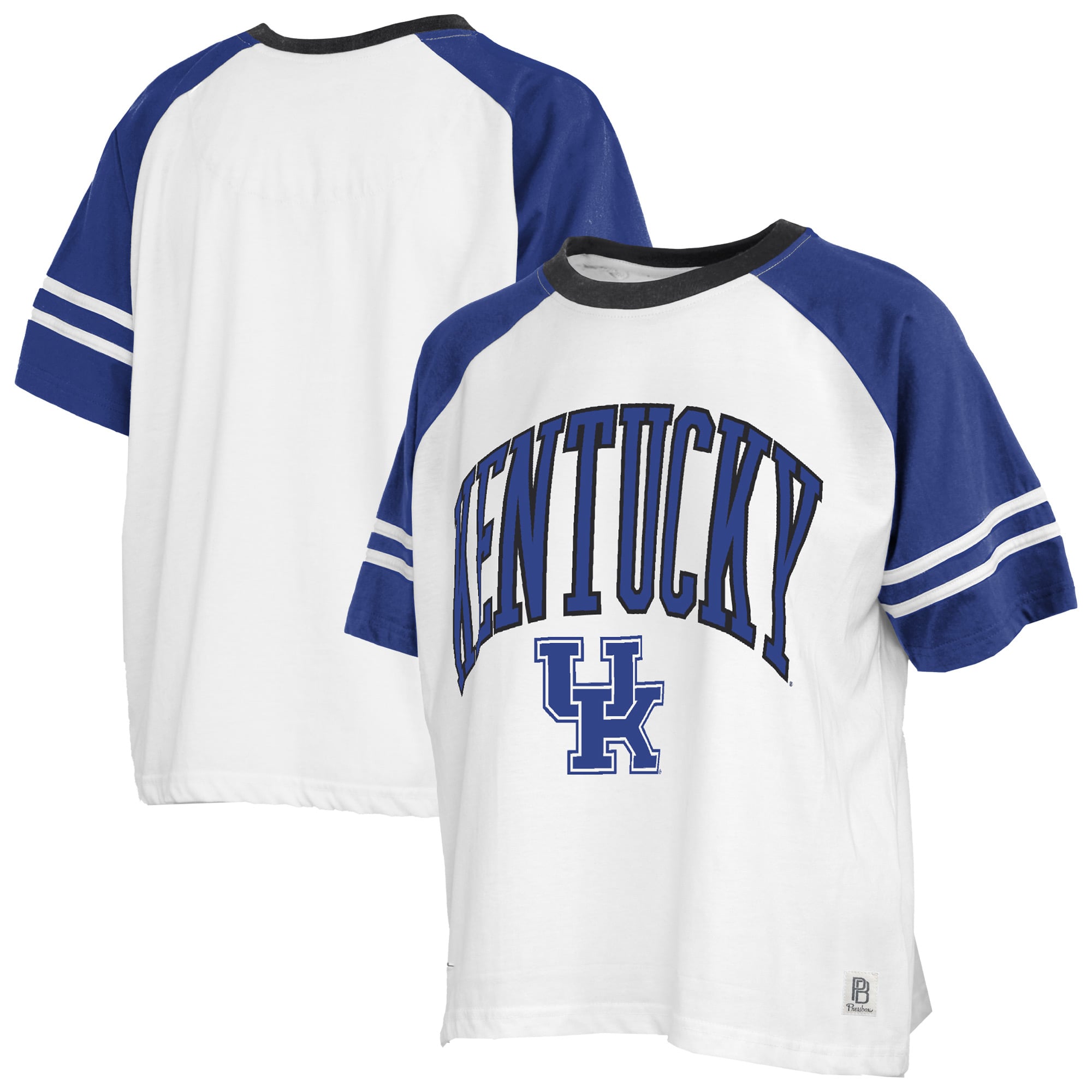 T-shirt Pressbox blanc pour femmes Kentucky Wildcats Sky Colorblock
