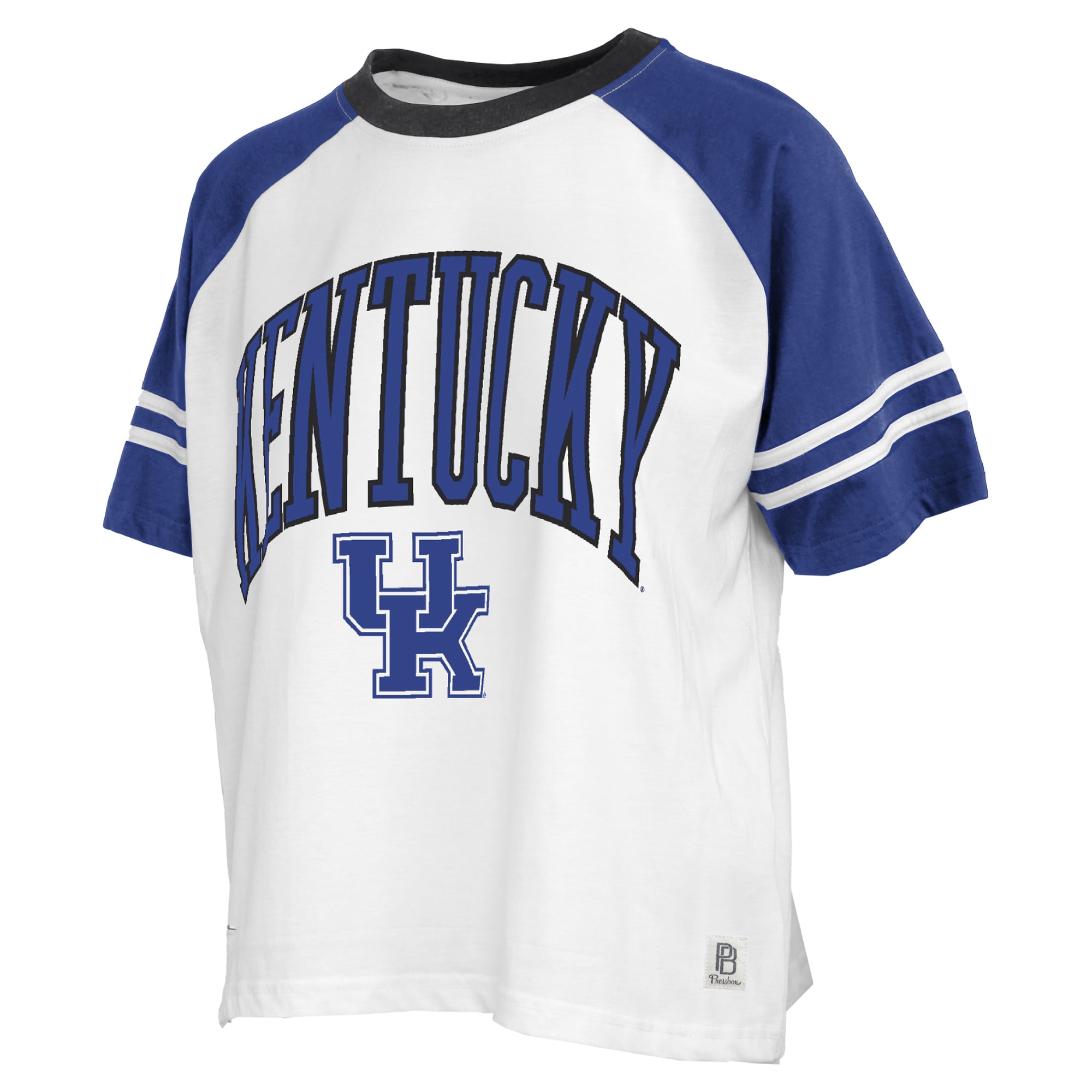 T-shirt Pressbox blanc pour femmes Kentucky Wildcats Sky Colorblock