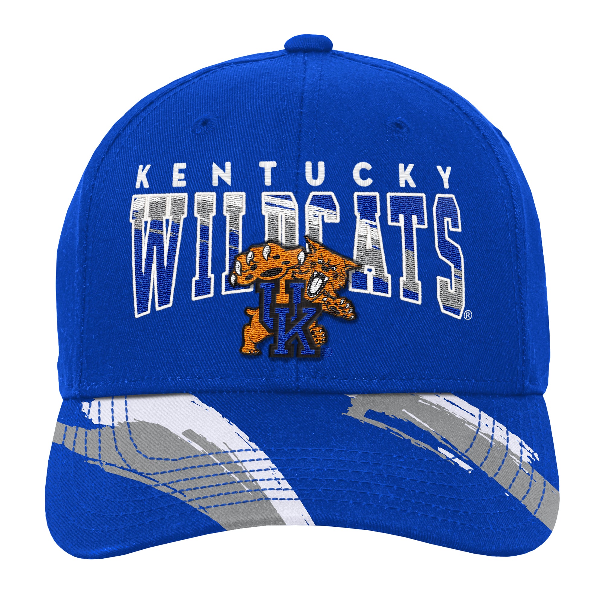 Youth Mitchell & Ness Royal Kentucky Wildcats Mascot Streaks Pro Crown Adjustable Hat