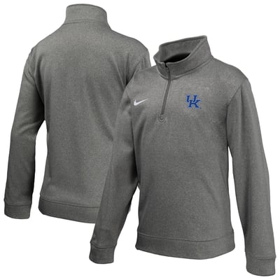 Kentucky Wildcats Nike Youth Therma-FIT Quarter-Zip Pullover - Gray