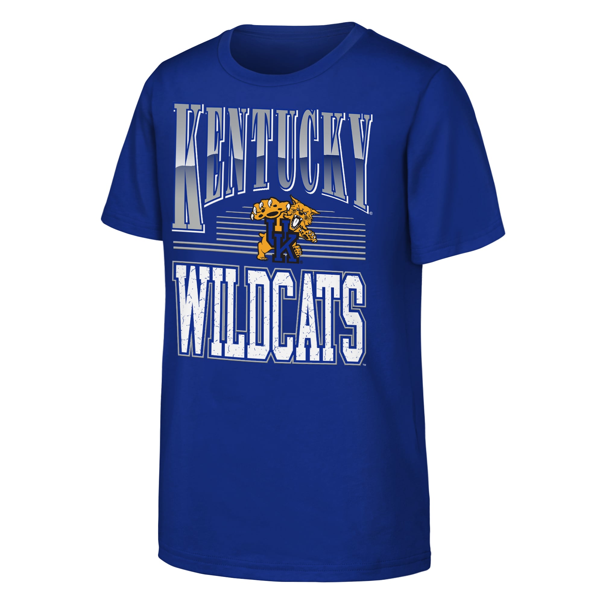 T-shirt à en-tête chromé Royal Kentucky Wildcats pour jeunes de la marque Outerstuff