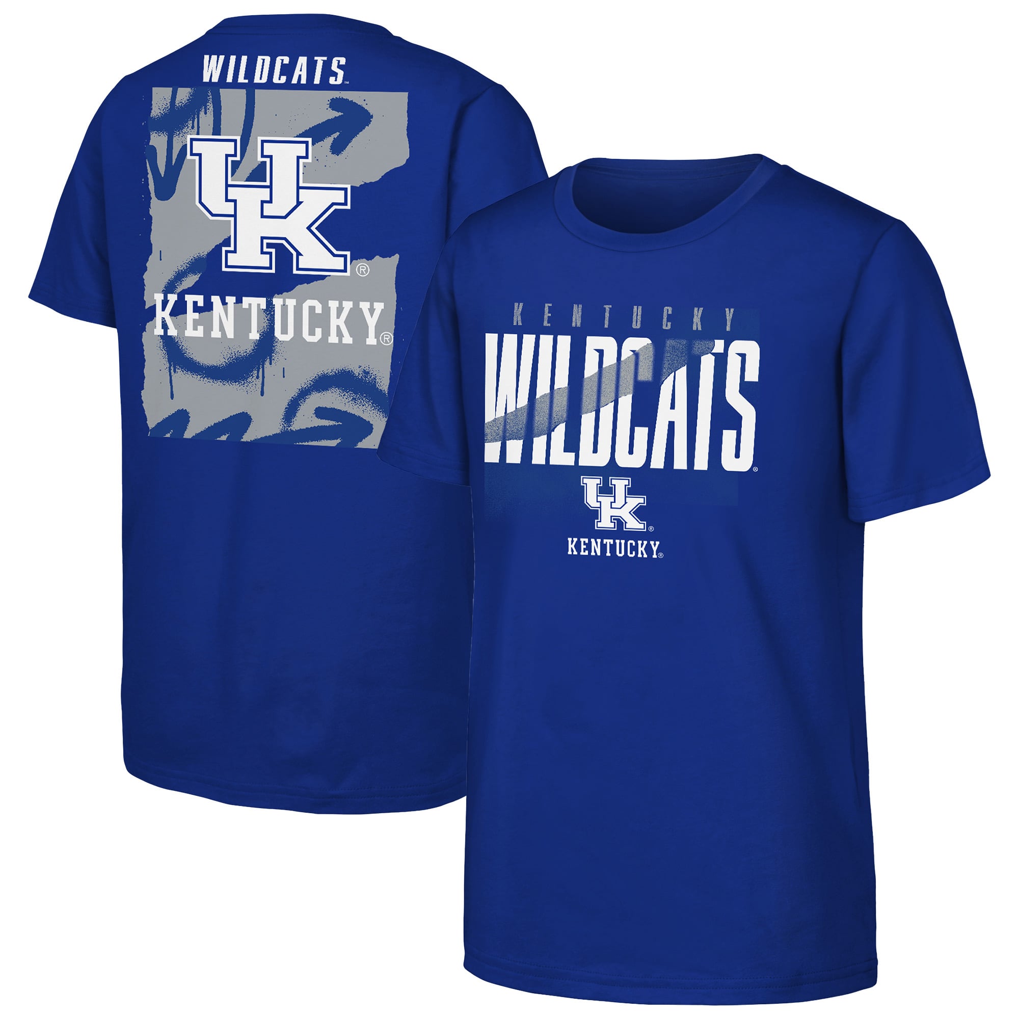 T-shirt à découpes Royal Kentucky Wildcats pour jeunes de la marque Outerstuff