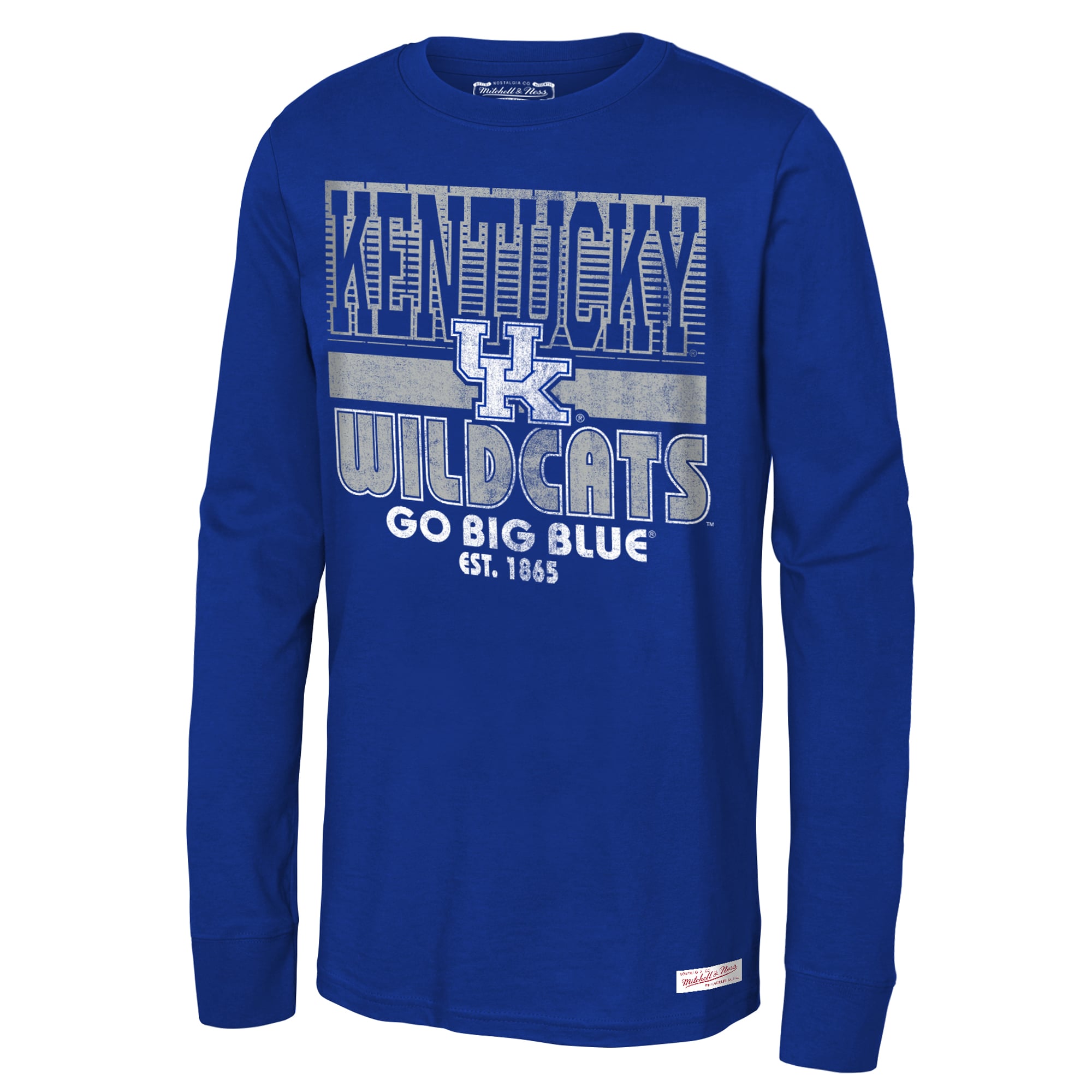 Youth Royal Kentucky Wildcats Retro Big Game Long Sleeve T-Shirt