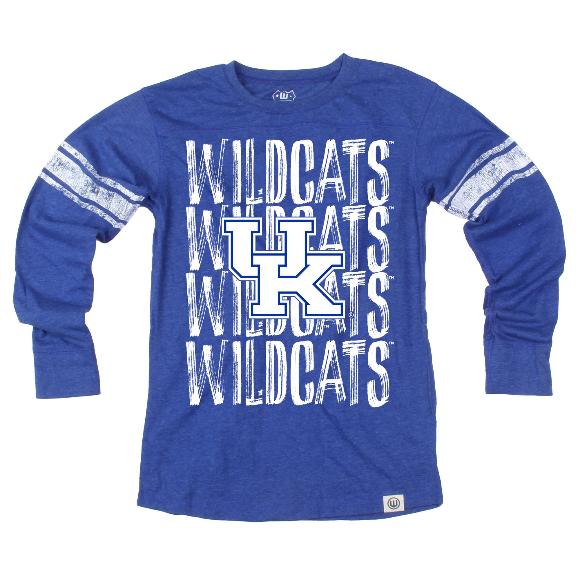 T-shirt de football à manches longues pour jeunes Wes & Willy Royal Kentucky Wildcats
