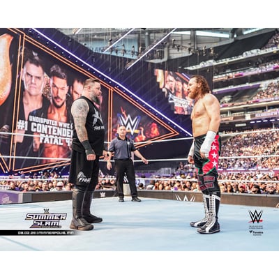Kevin Owens & Sami Zayn WWE Unsigned Fanatics Authentic SummerSlam 2026 In-Ring Face-Off Photograph