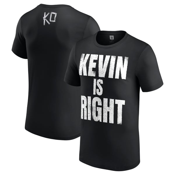 WWE Kevin Owens Kevin Is Right T-Shirt - Black - Mens