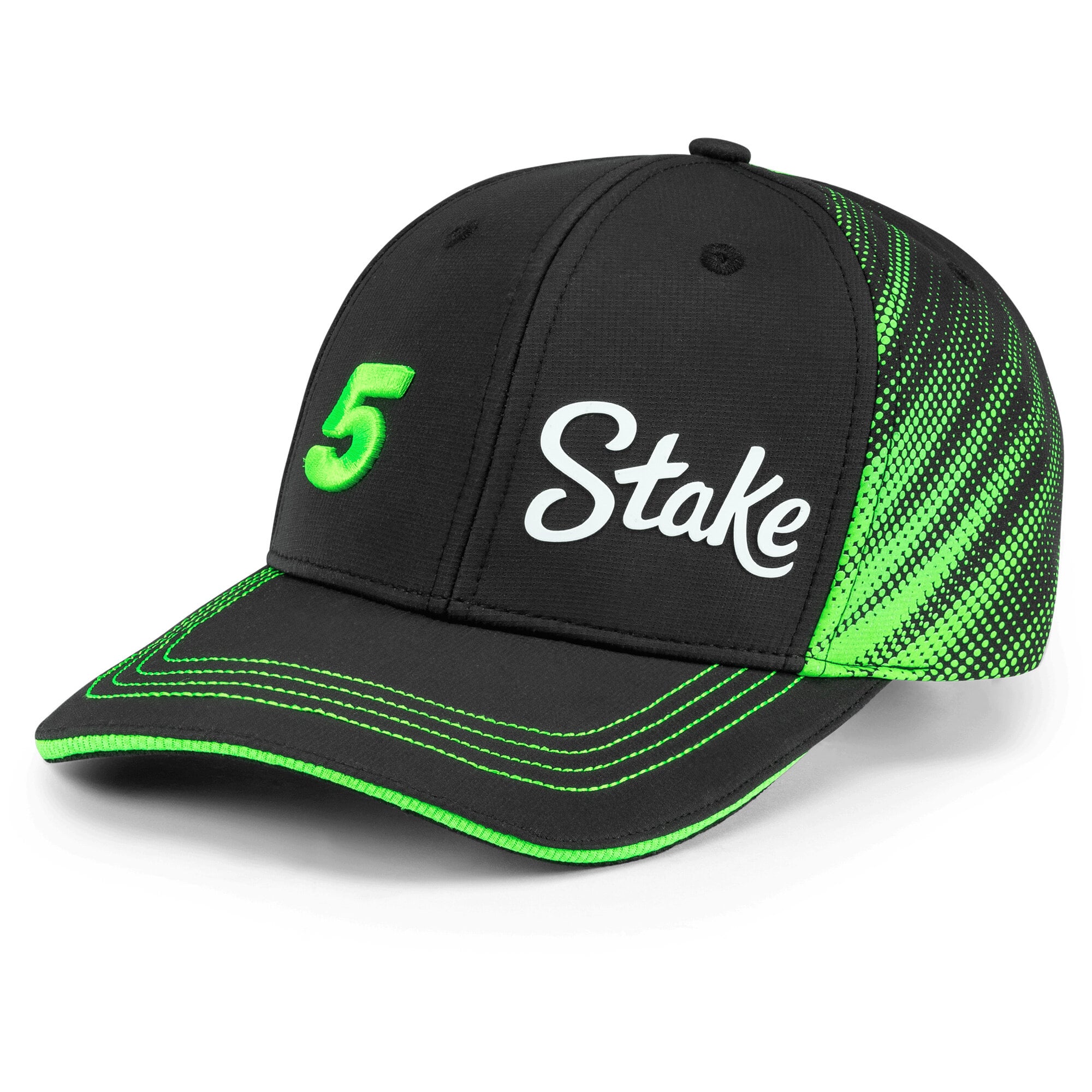 Casquette Officielle Stake F1 Team Kick Sauber 2025 - Gabriel Bortoleto - Noir Et Vert - Réglable - 5