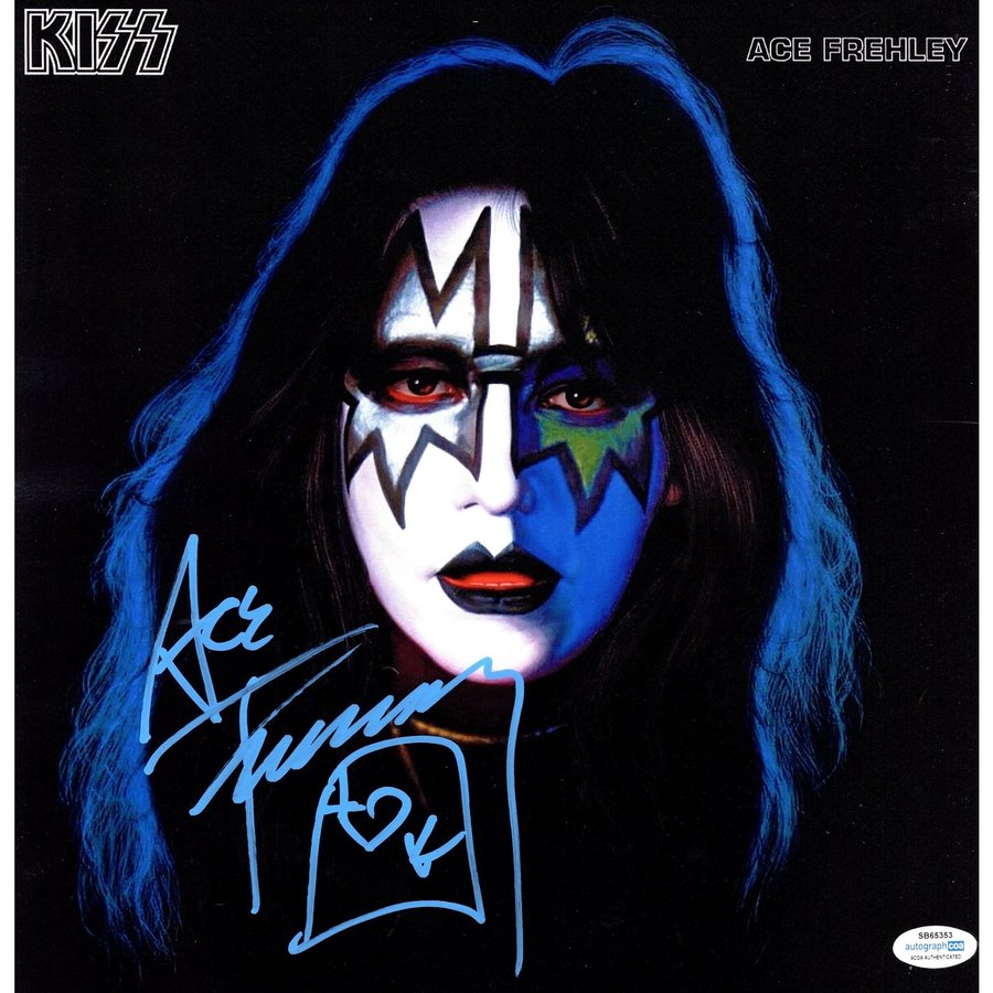 KISS Ace Frehley Signed Framed 20x25 Solo Album Photo Display 