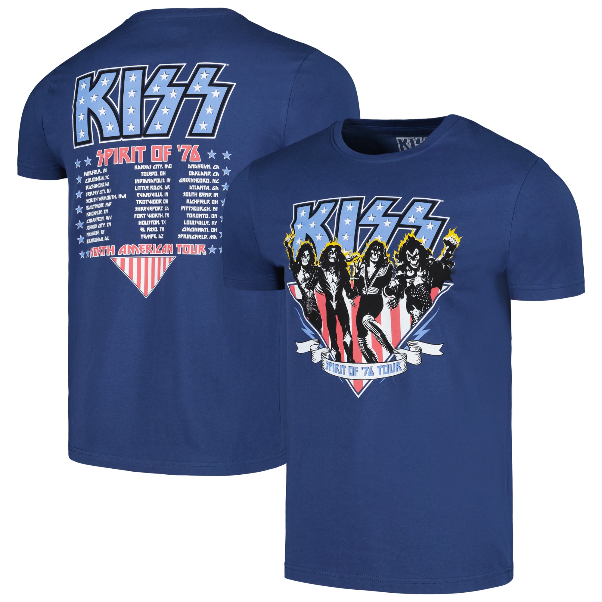 KISS Unisex Americana T-Shirt - Navy