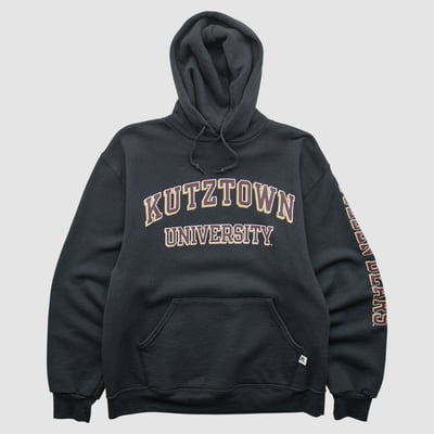 Kutztown Golden Bears Russell 2000s Hooded Pullover Sweatshirt - Black - S by Fanatics Real Vintage