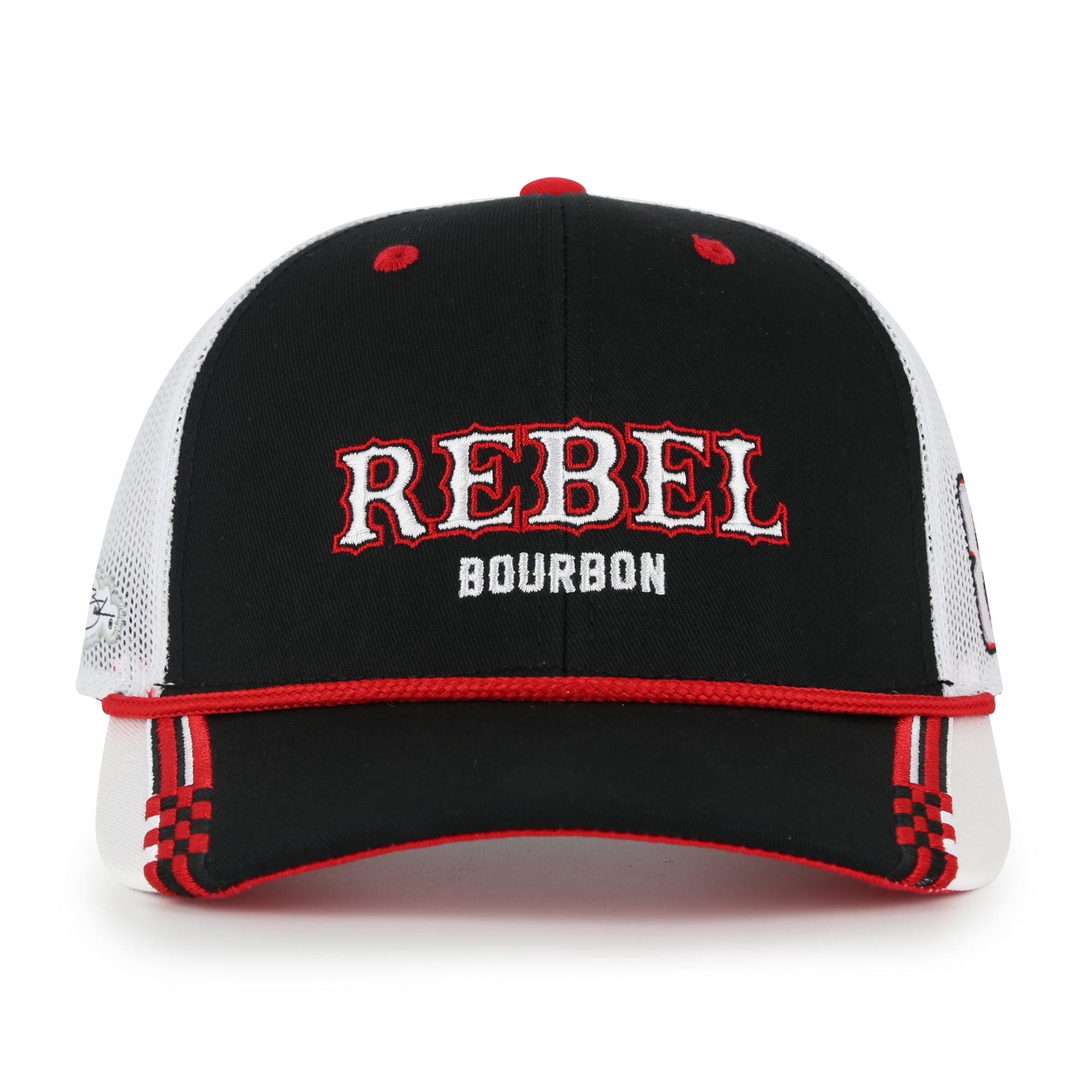 Casquette The Game noire Kyle Busch à visière à carreaux et cordon ajustable pour homme