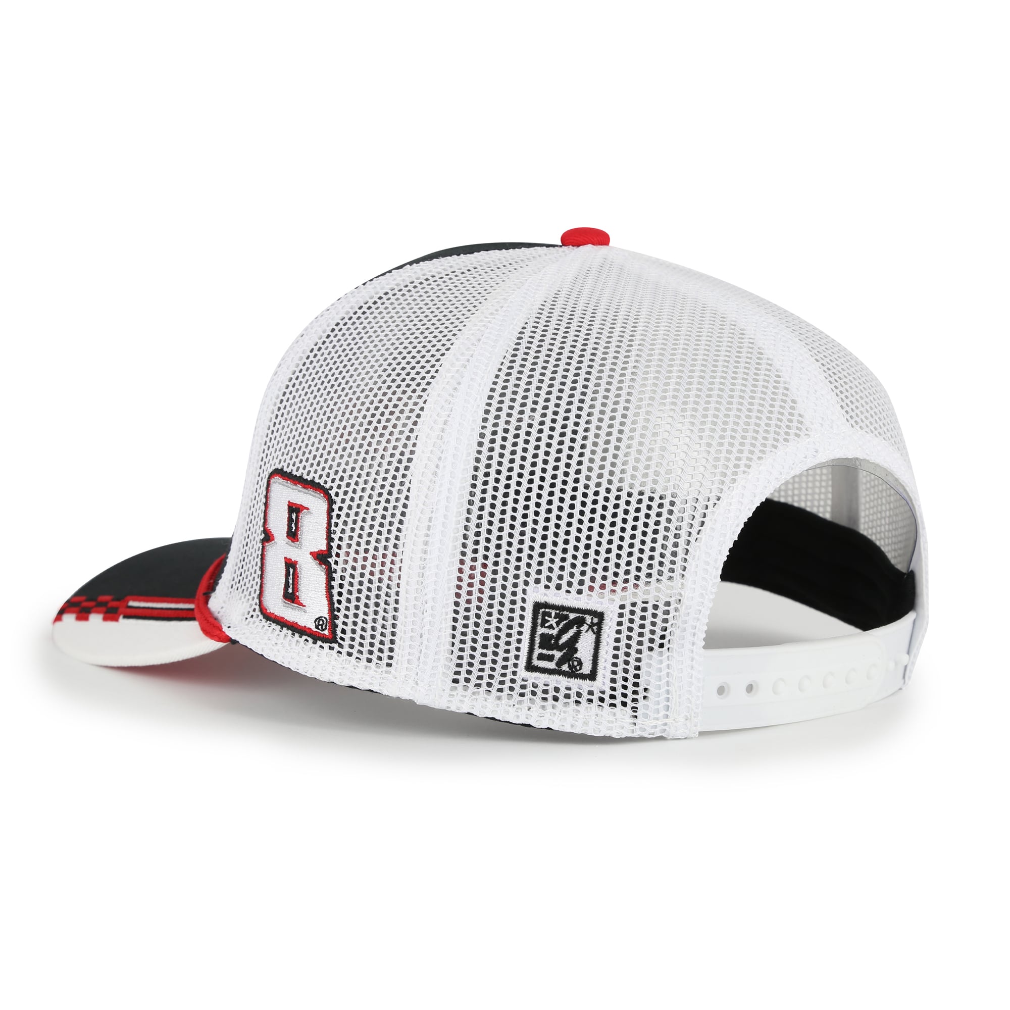 Casquette The Game noire Kyle Busch à visière à carreaux et cordon ajustable pour homme