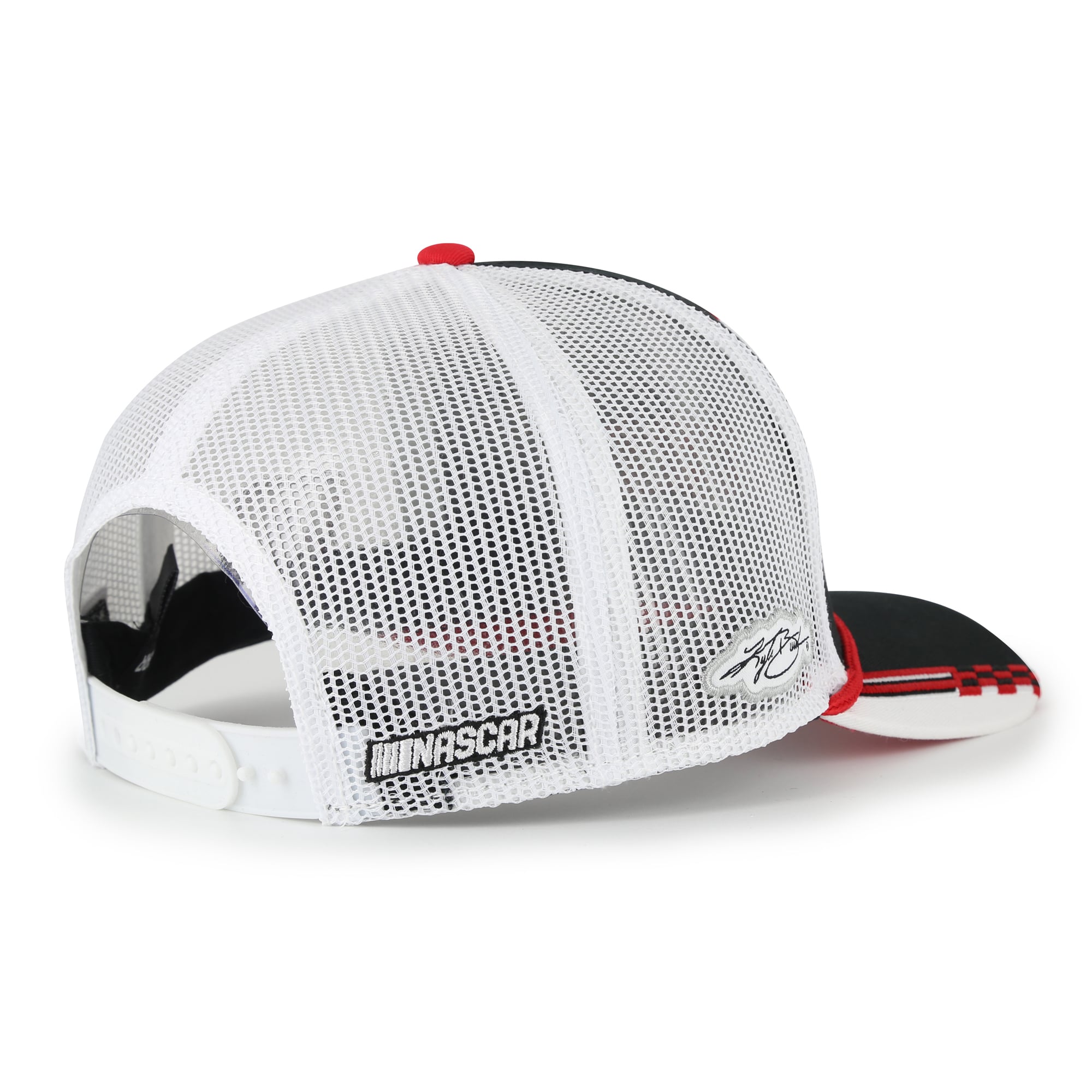 Casquette The Game noire Kyle Busch à visière à carreaux et cordon ajustable pour homme
