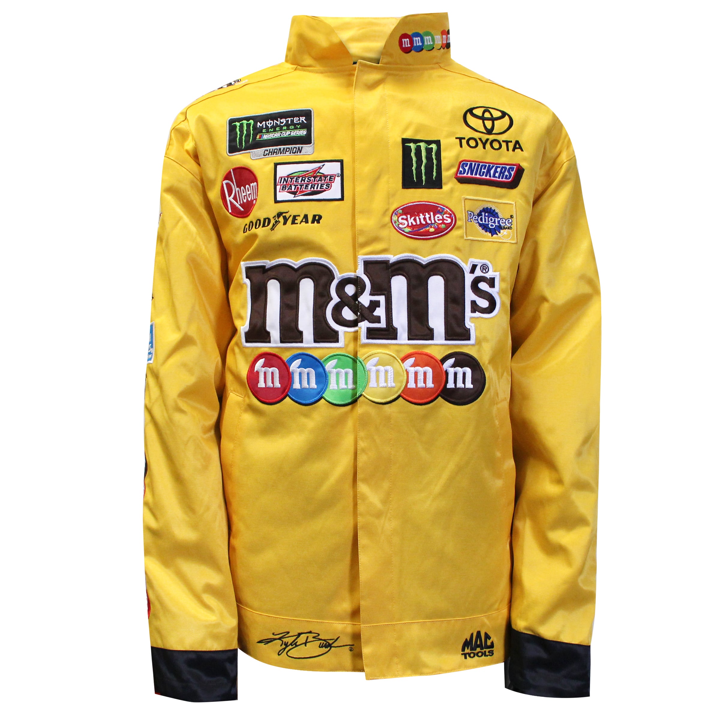 Men's Kyle Busch Yellow Full-Button Pit Jacket