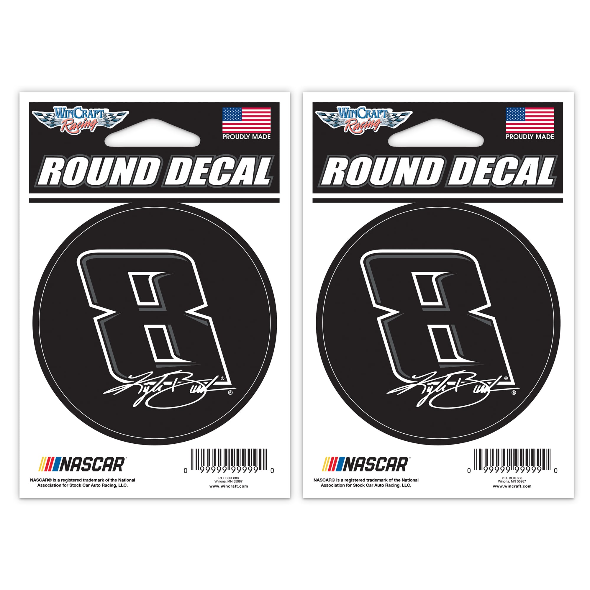 WinCraft Kyle Busch 3" Round Decal Two-Pack